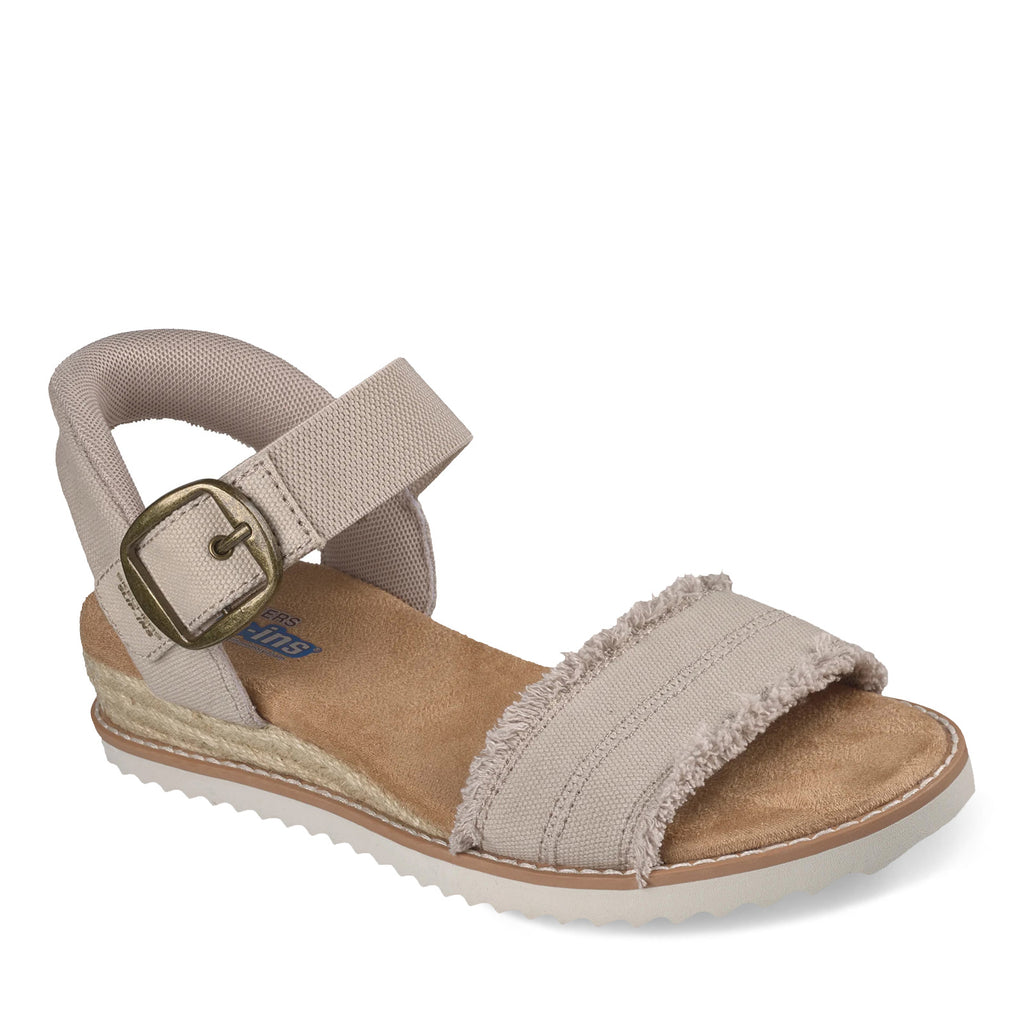 Women's Skechers Slip-ins: BOBS Desert Kiss - Frayed Fun Sandal TAUPE 114419-TPE