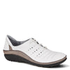 Peltz Shoes  Women's Naot Kumara Sneaker White/Silver 11450-W1Z
