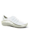 Peltz Shoes  Womens Naot Kumara Sneaker White/Radiant Gold 11450-WBX