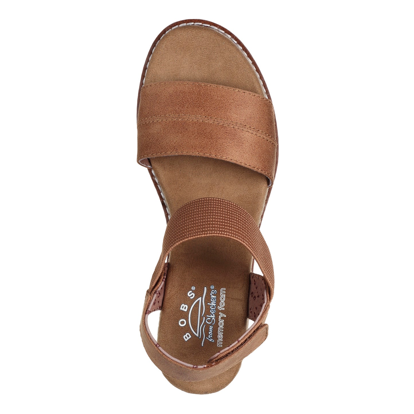 Peltz Shoes  Women's Skechers BOBS Desert Chill - City Scapes Sandal Chestnut 114687-CSNT