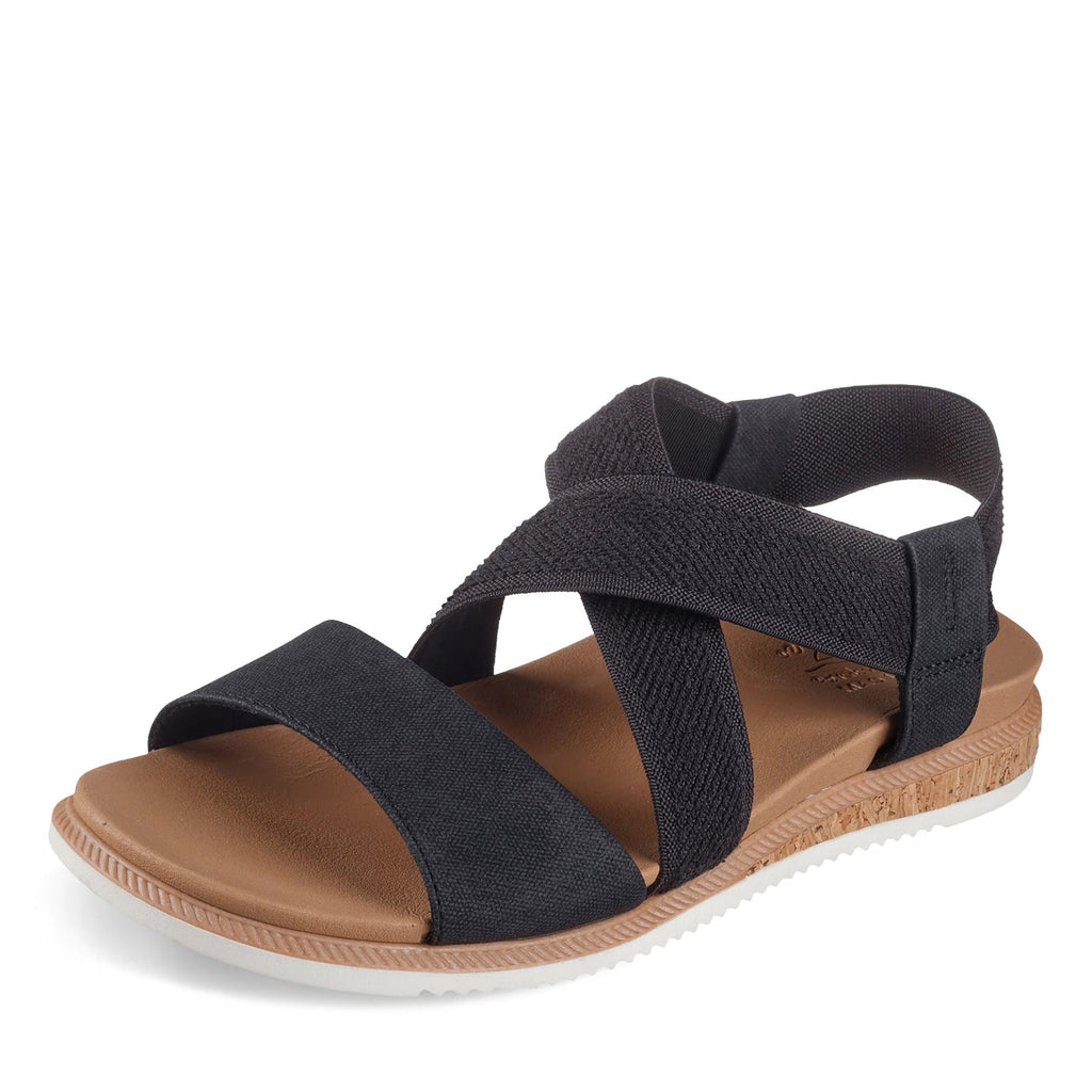 Women's Skechers BOBS Desert Kiss Low Sandal BLACK 114705-BLK