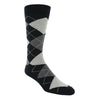 Peltz Shoes  Florsheim Classic Argyle Crew Dress Socks Black/Gray 11503-975