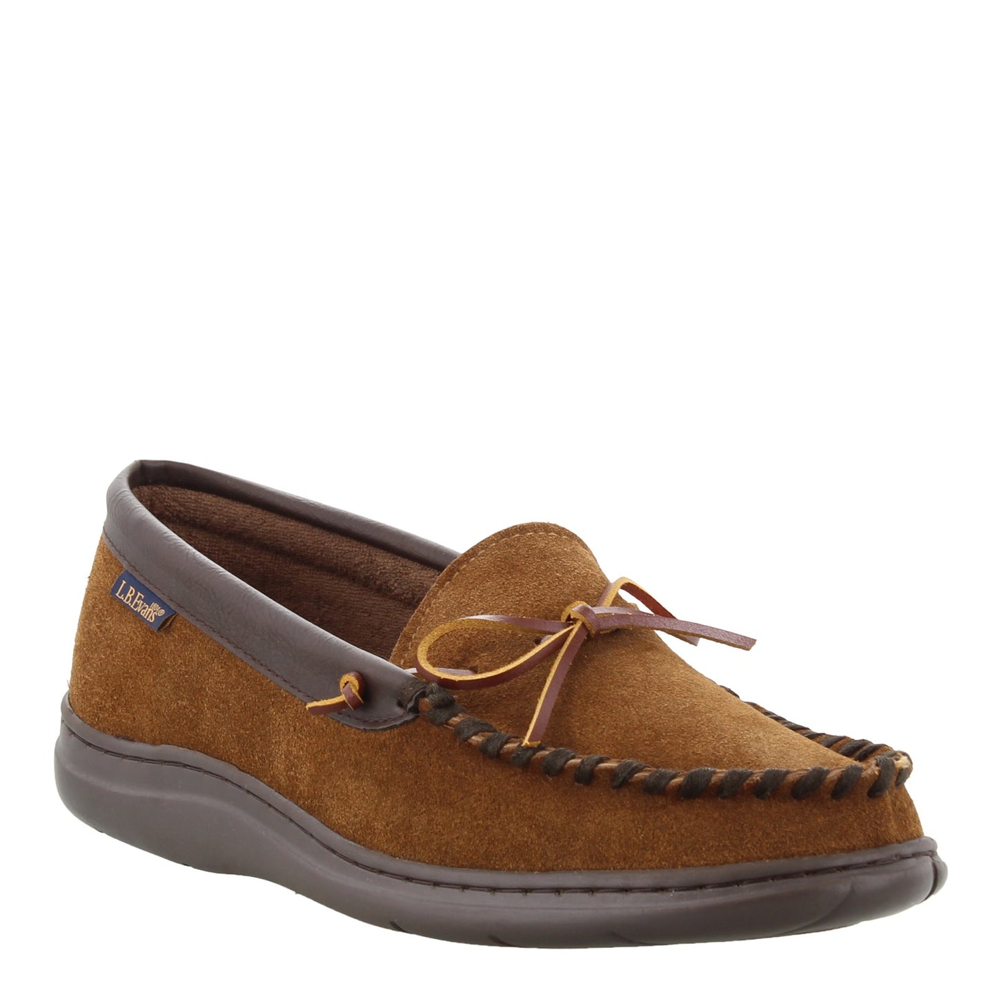 Peltz Shoes  Men's LB Evans Atlin Slipper CHESTNUT 1151