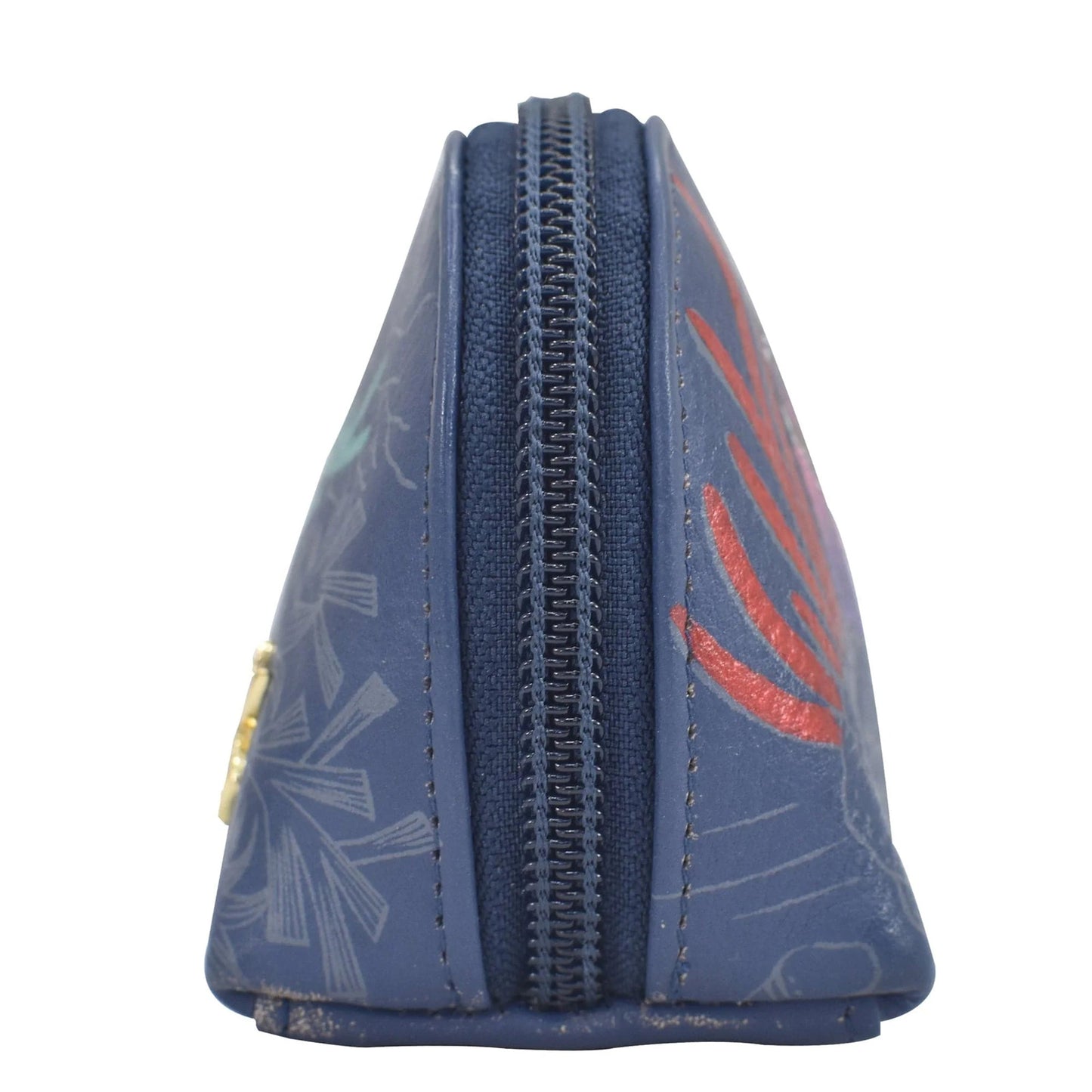 Peltz Shoes  Women's Anuschka Medium Zip-Around Eyeglass Cosmetic Pouch Mystical Reef 1163-MSR