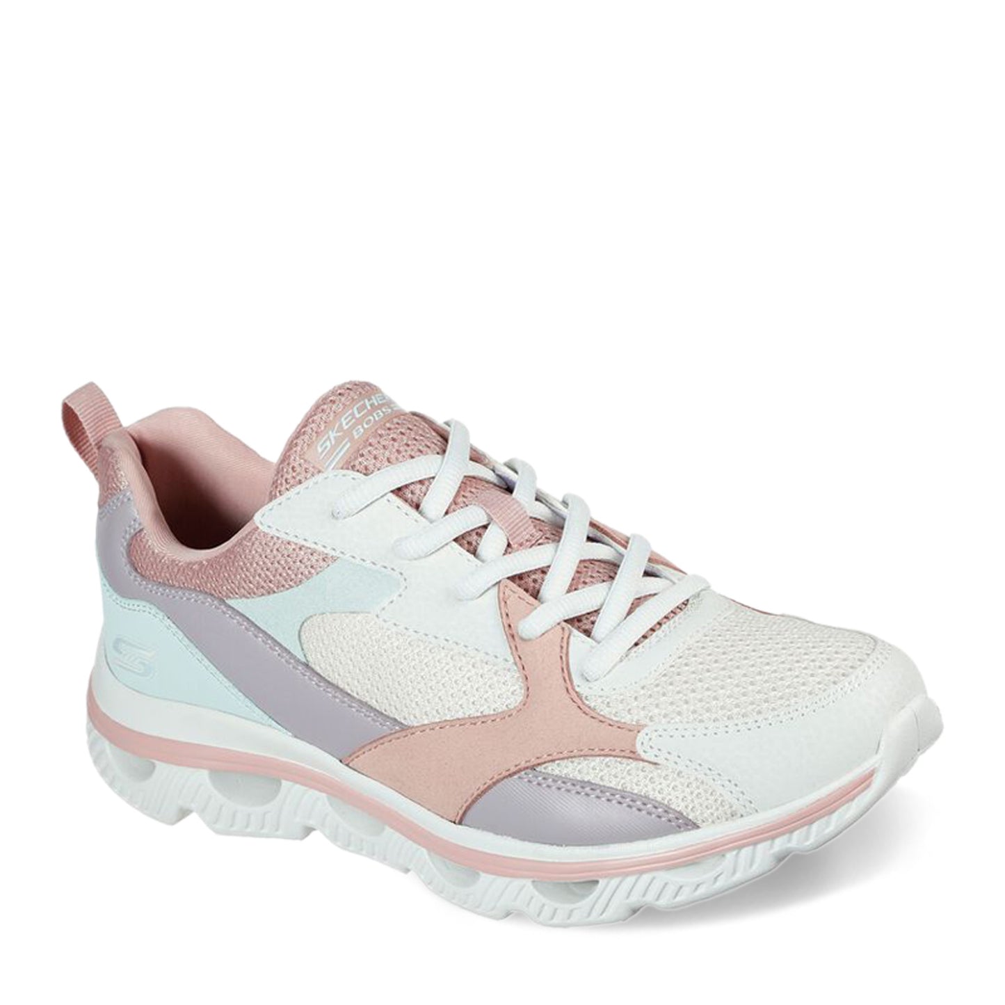 Peltz Shoes  Women's Skechers BOBS Sport Arc Waves - Glide & Fly Sneaker PINK 117169-PKMT