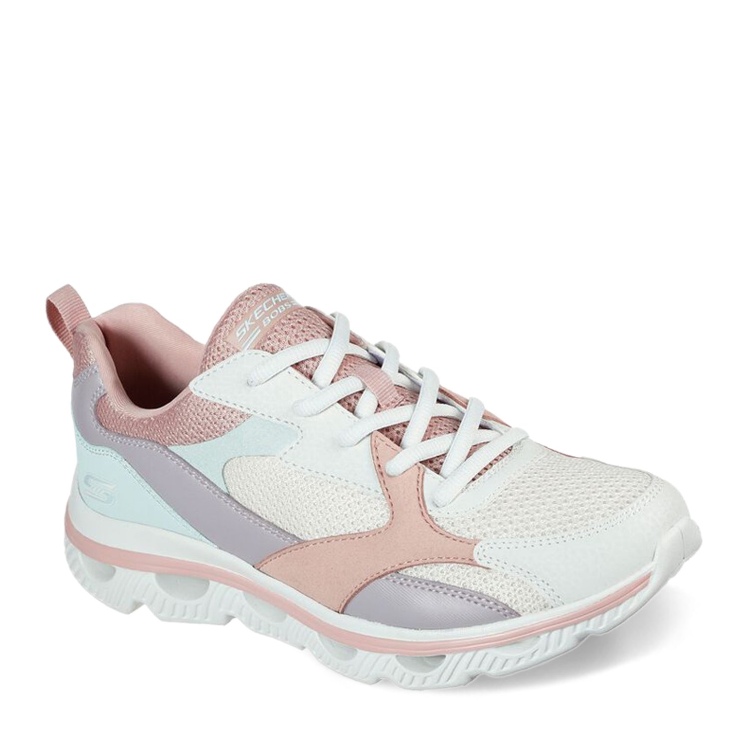 Peltz Shoes  Women's Skechers BOBS Sport Arc Waves - Glide & Fly Sneaker PINK 117169-PKMT