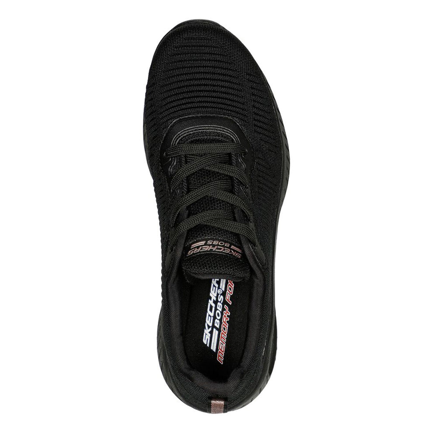 Peltz Shoes  Women's Skechers BOBS Squad Air - Close Encounter Sneaker BLACK 117378-BBK