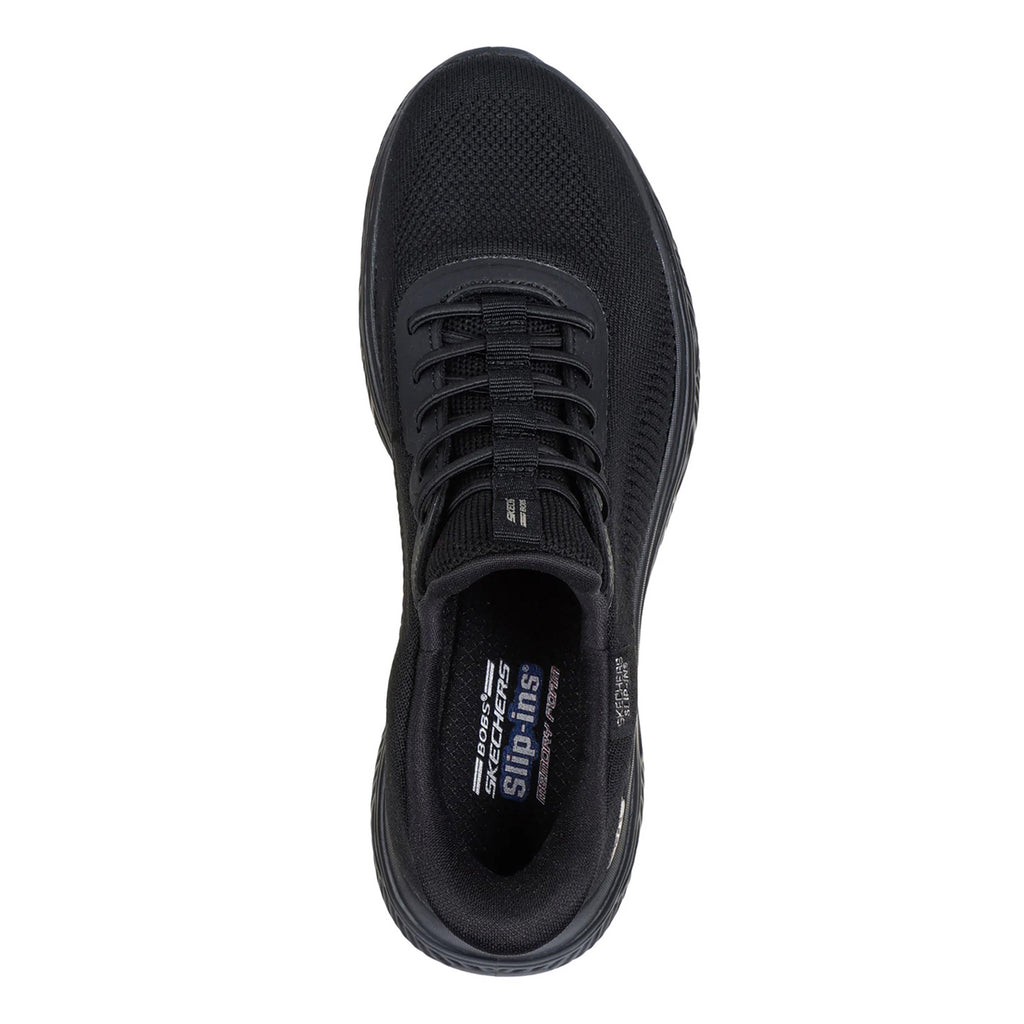 Women's Skechers Slip-ins: BOBS Sport Arc Waves Sneaker SOLID BLACK 117629-BBK