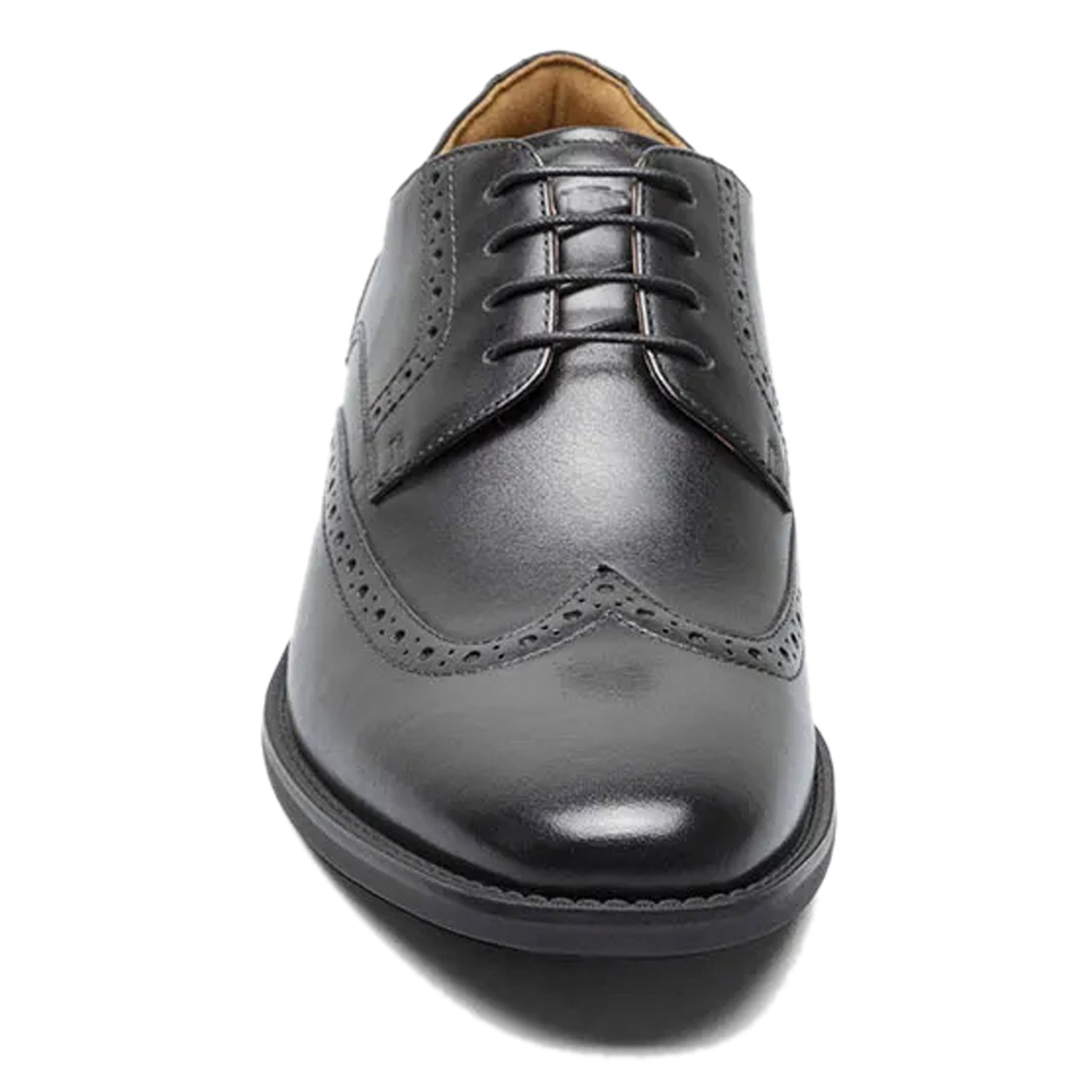 Peltz Shoes  Men's Florsheim Santucci Wingtip Oxford BLACK 11772-001