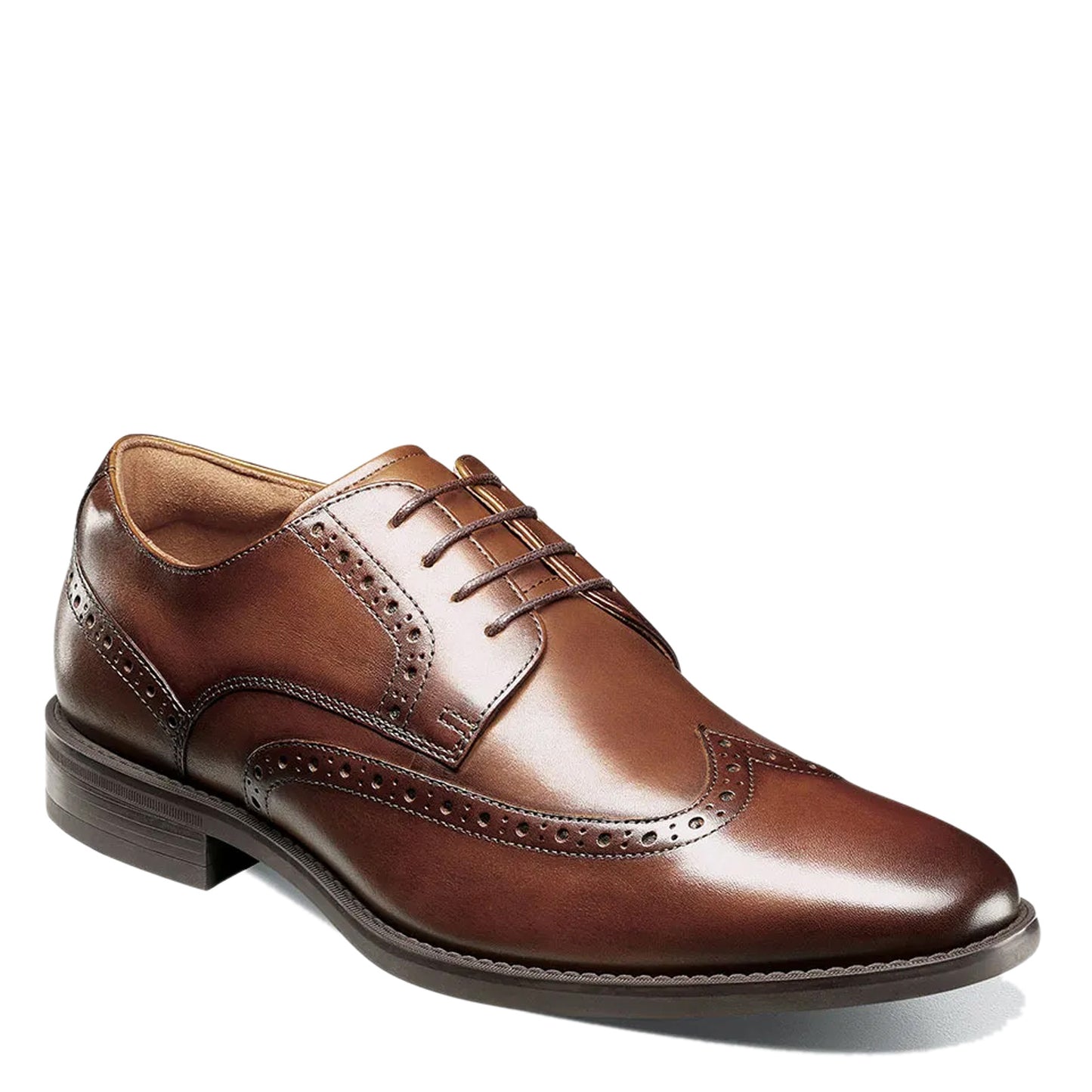 Peltz Shoes  Men's Florsheim Santucci Wingtip Oxford COGNAC 11772-221