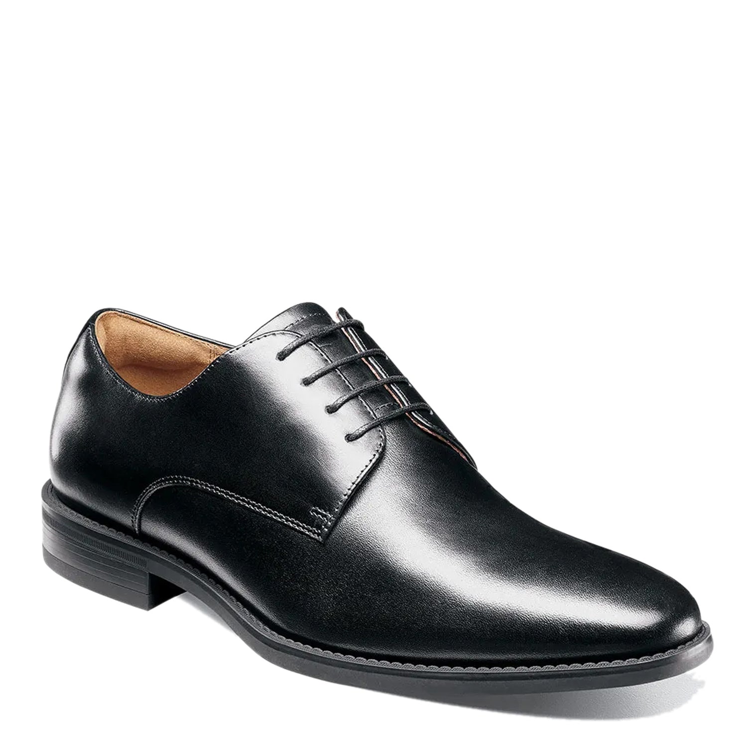 Peltz Shoes  Men's Florsheim Santucci Plain Toe Oxford BLACK 11773-001