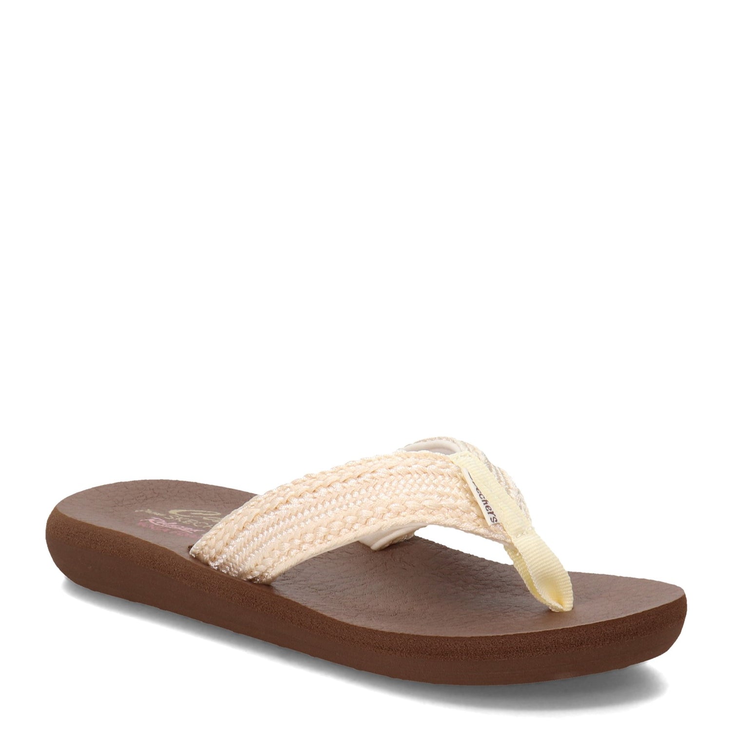 Skechers Cali Women's Asana Flip Flop,Natural,6 M US 