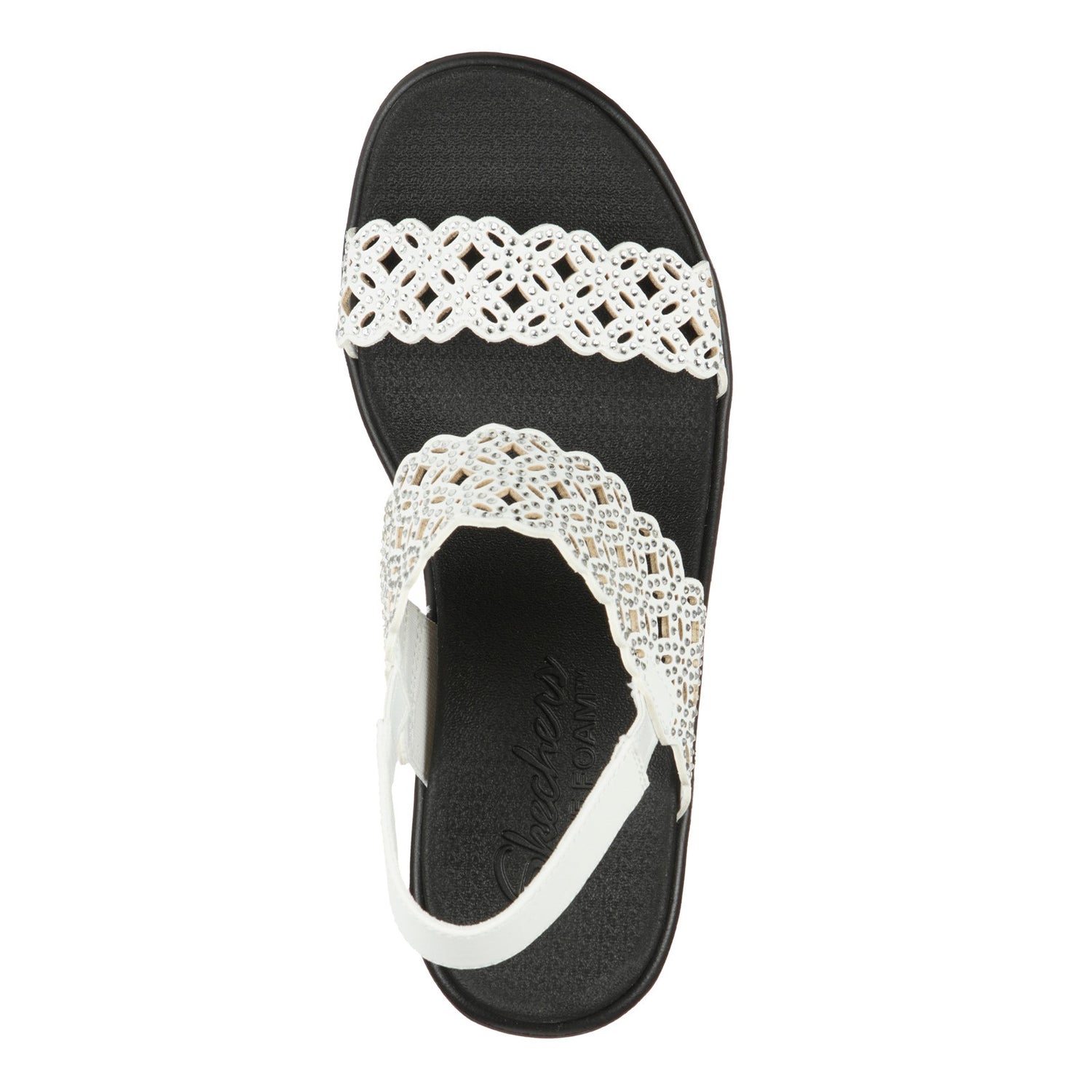 Peltz Shoes  Women's Skechers Cali Rumble On - Sassy Dayz Sandal White 119147-WHT