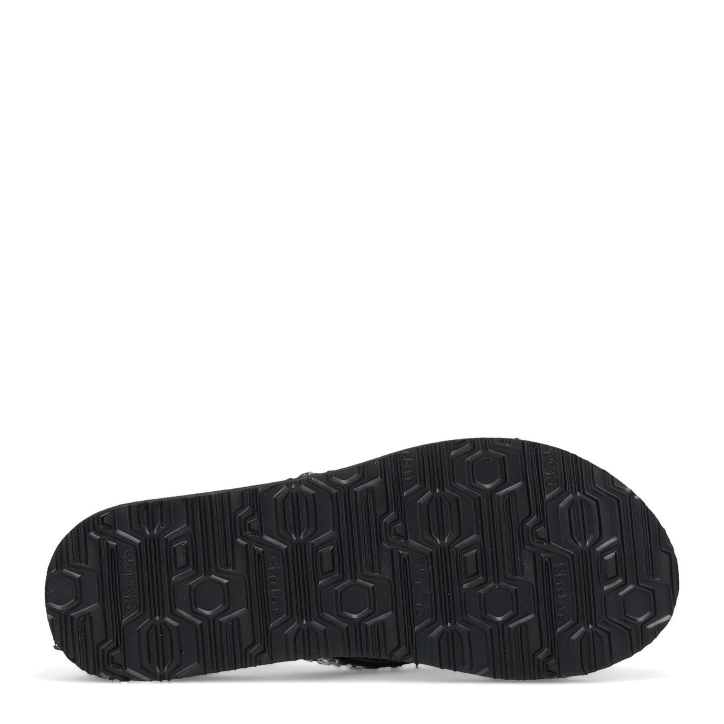 Peltz Shoes  Women's Skechers Meditation - Daisy Garden Sandal Black Multi 119153-BKMT