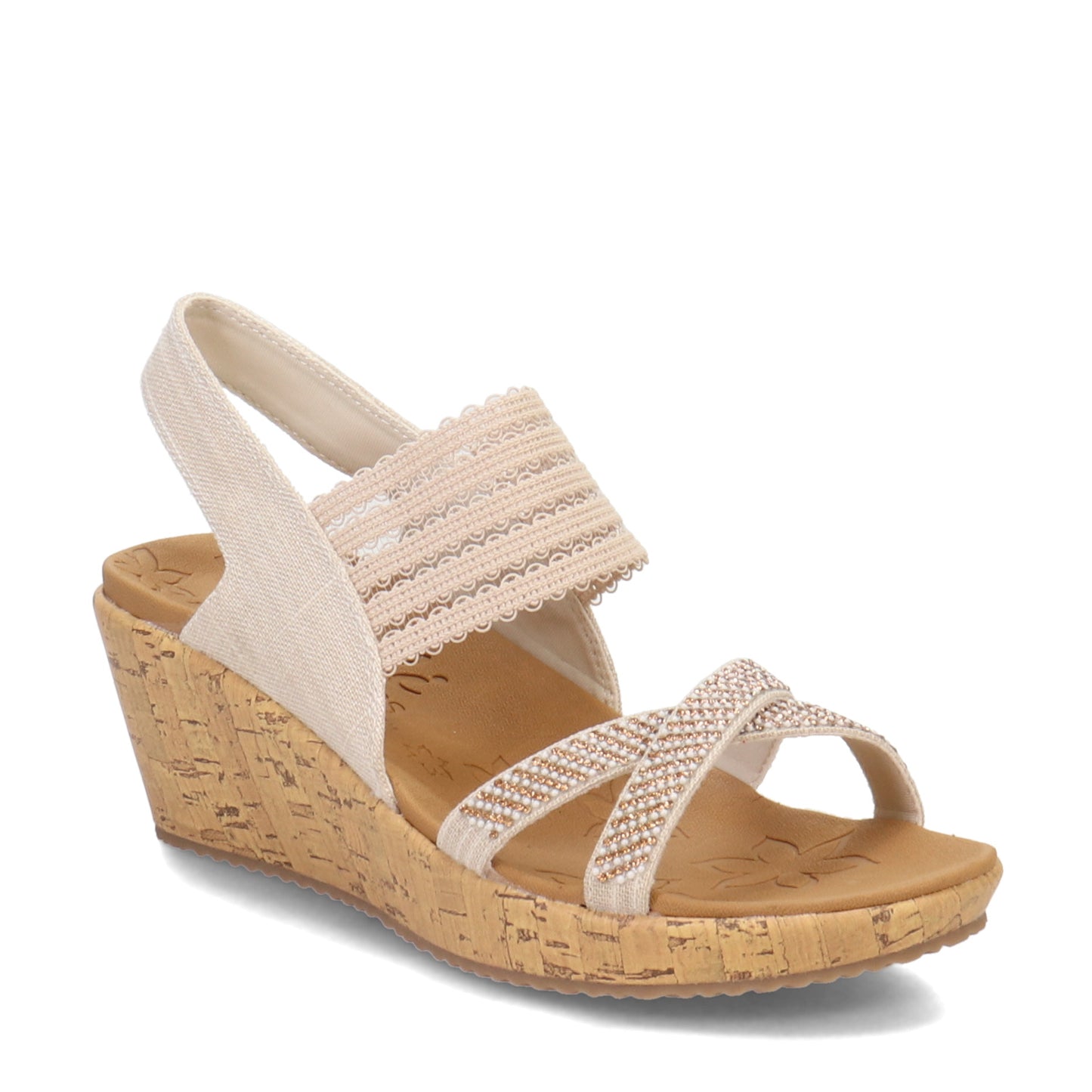 Peltz Shoes  Women's Skechers Beverlee - Fancy Sips Sandal Natural 119200-NAT