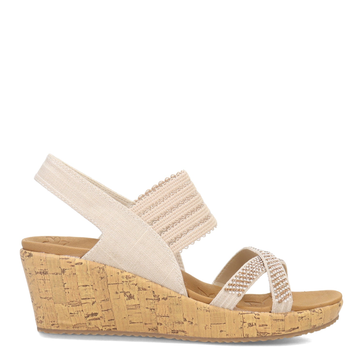 Peltz Shoes  Women's Skechers Beverlee - Fancy Sips Sandal Natural 119200-NAT