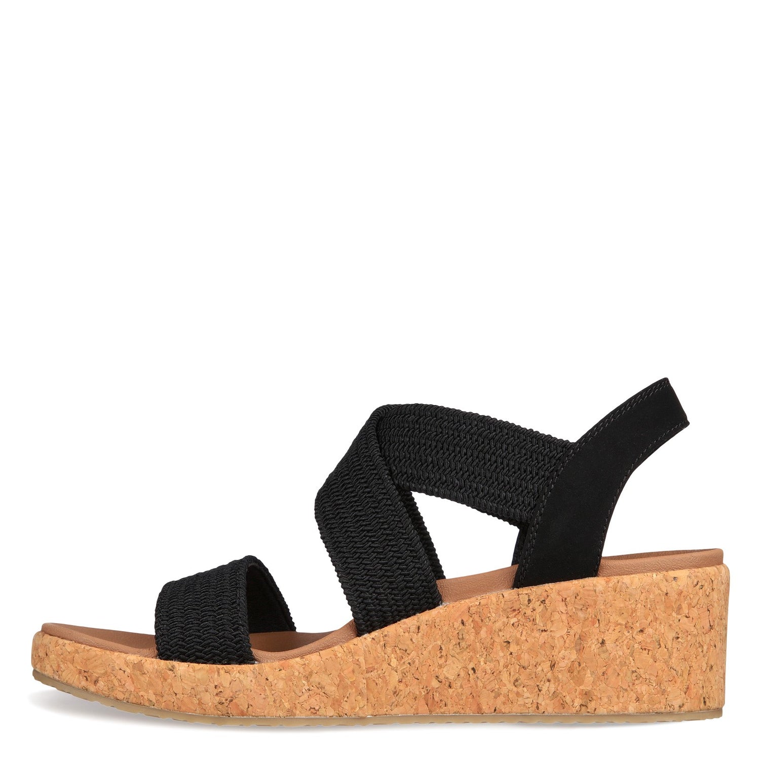 Peltz Shoes  Women's Skechers Arch Fit Beverlee - Love Stays Sandal Black 119260-BLK