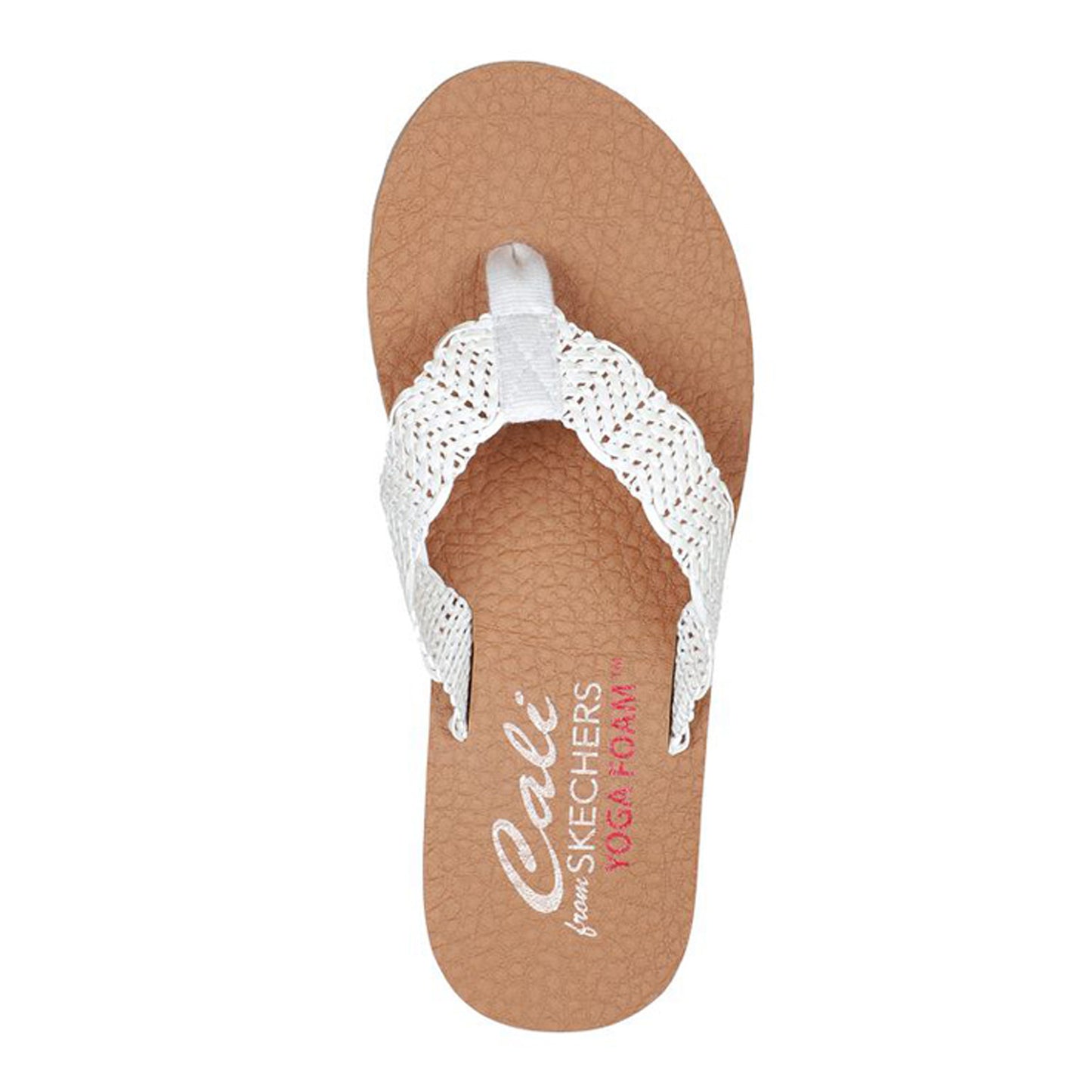 Peltz Shoes  Women's Skechers Sandcomber Sandal White 119313-WHT
