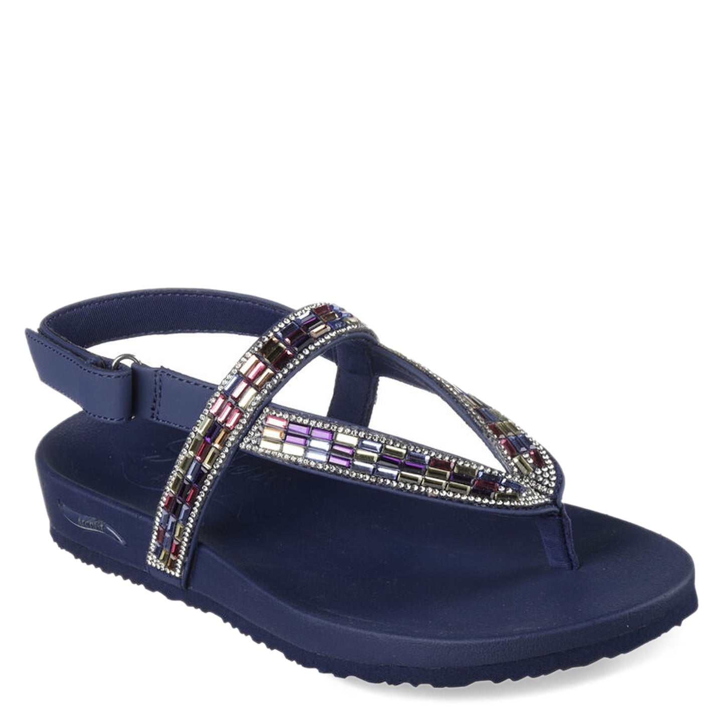 Peltz Shoes  Women's Skechers Arch Fit Meditation - Fancy Love Sandal NAVY 119401-NVMT