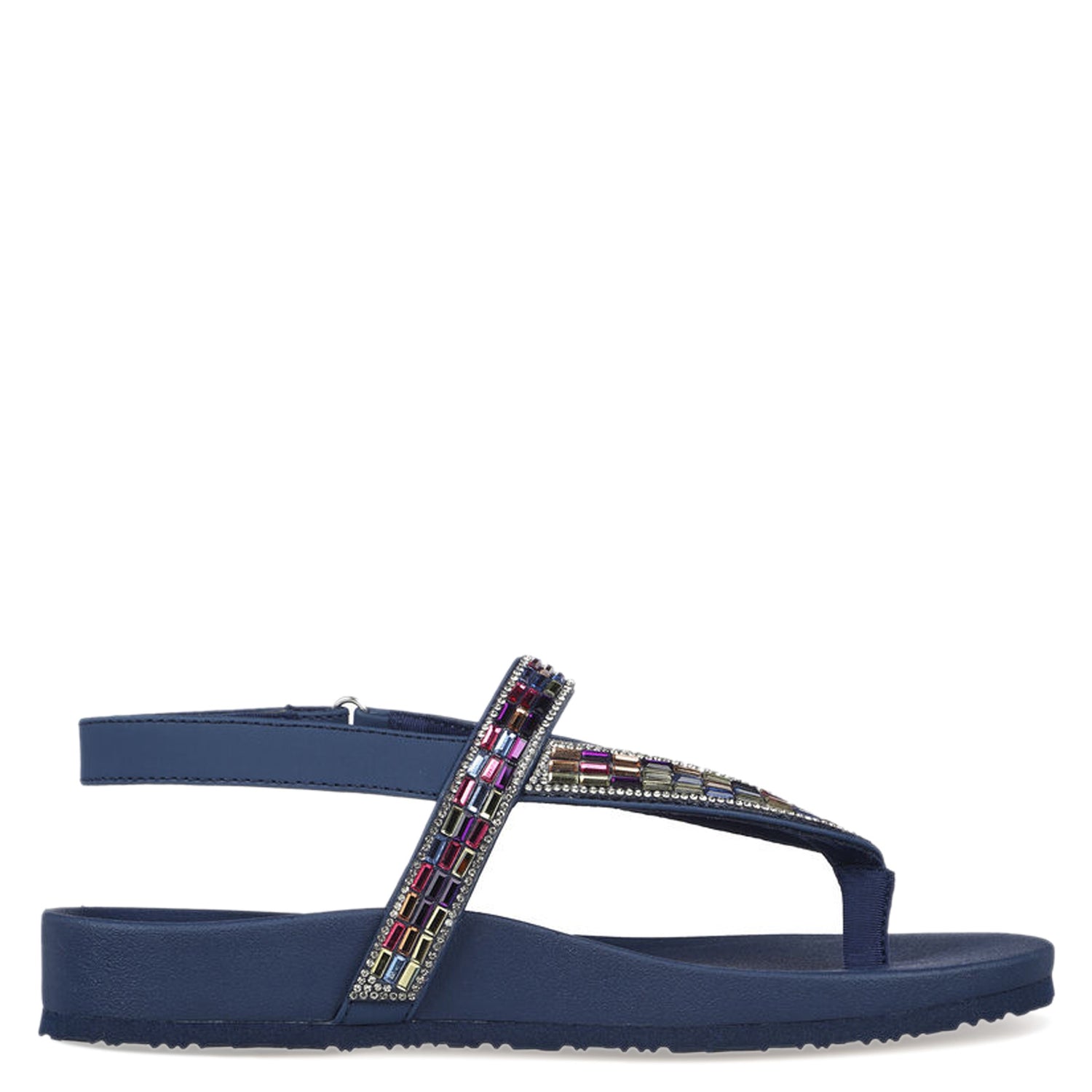 Peltz Shoes  Women's Skechers Arch Fit Meditation - Fancy Love Sandal NAVY 119401-NVMT