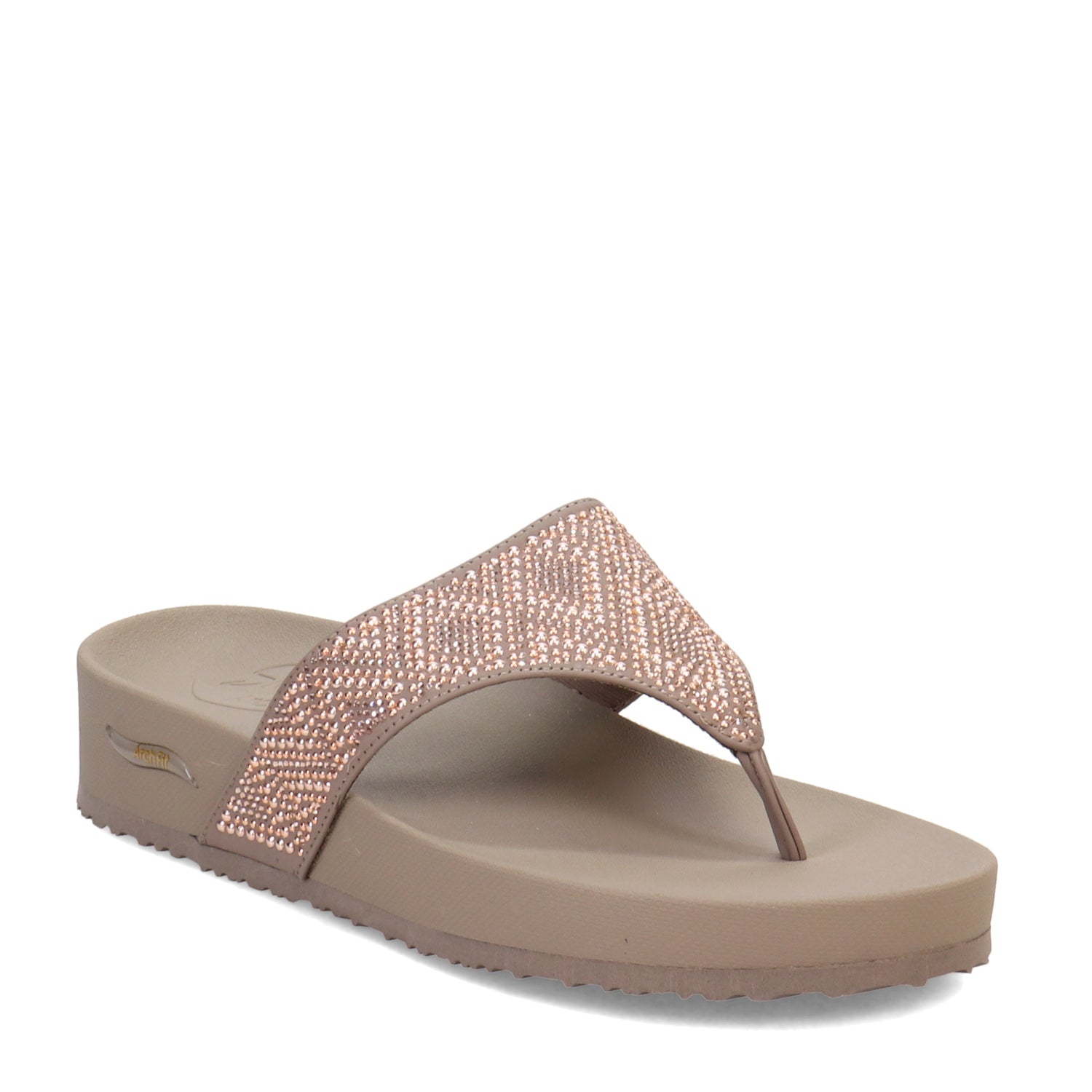 Peltz Shoes  Women's Skechers Vinyasa Arch Fit Sandal Taupe 119432-TPE