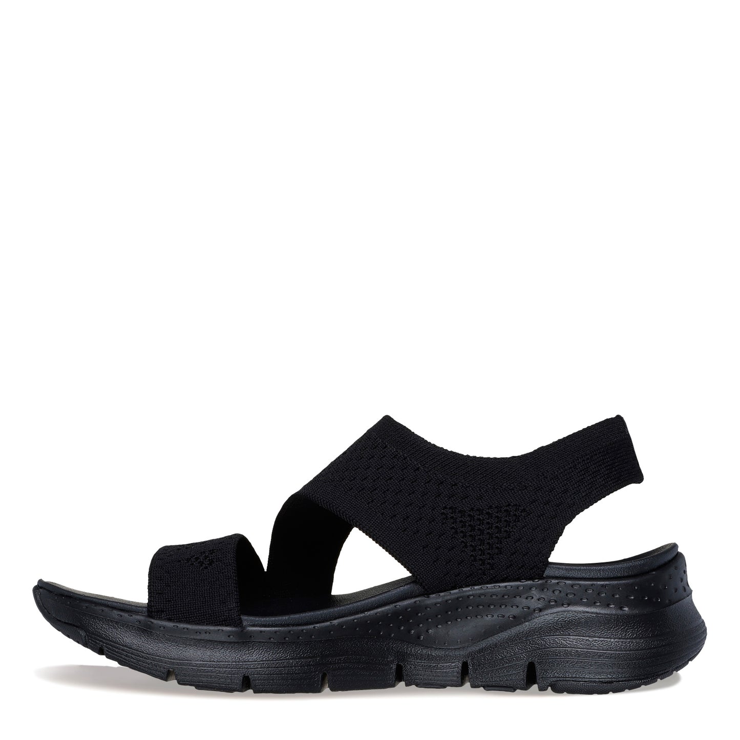 Peltz Shoes  Women's Skechers Arch Fit - Brightest Day Sandal Solid Black 119458-BBK
