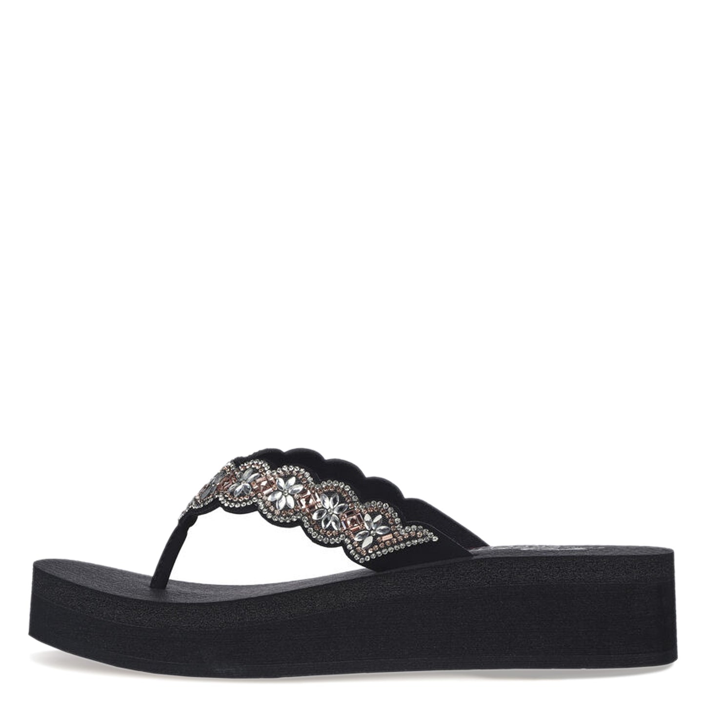 Peltz Shoes  Women's Skechers Vinyasa - Happy Spring Sandal Black 119631-BLK