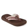 Peltz Shoes  Women's Skechers Relaxed Fit: Asana - Bloom Crush Sandal BROWN 119698-BRMT