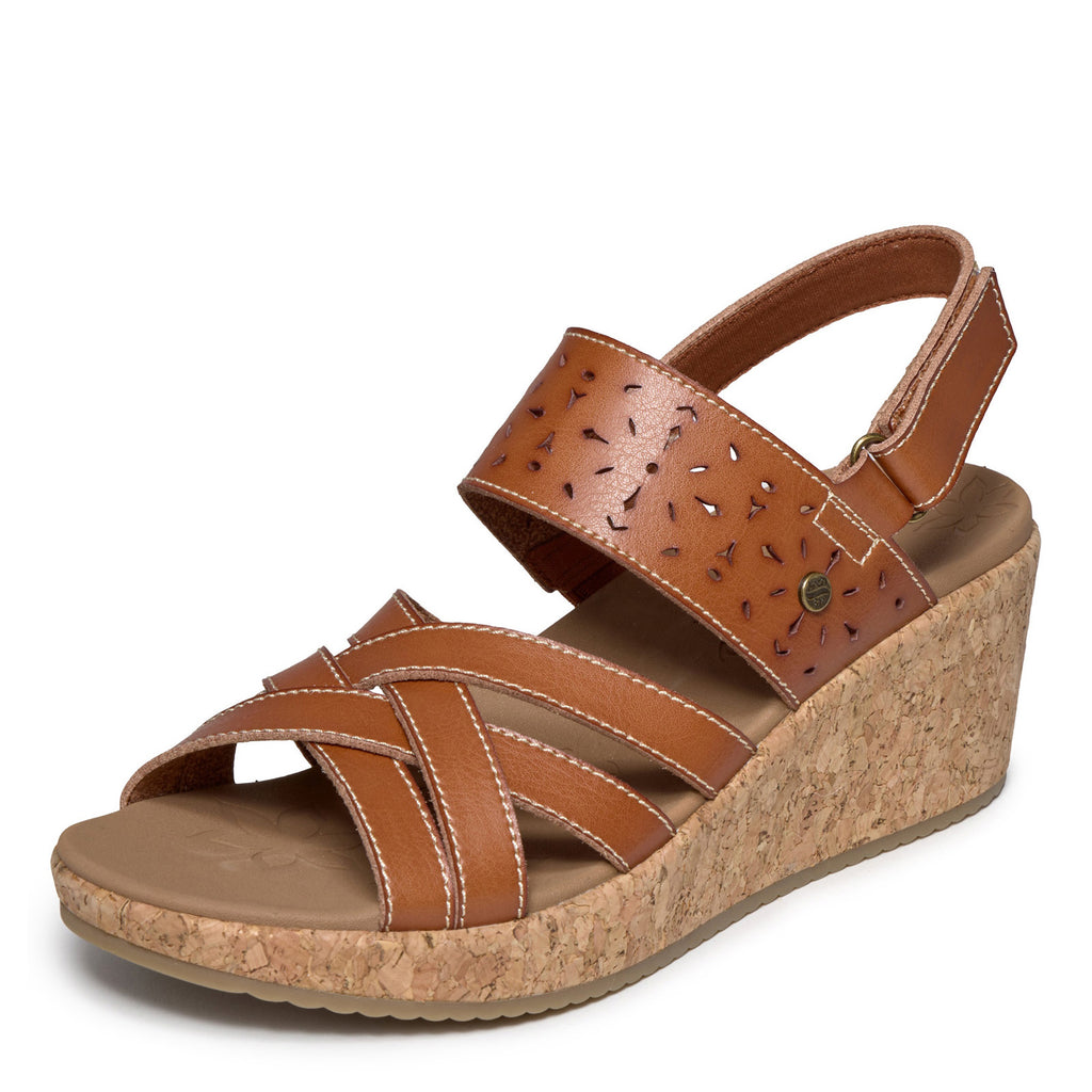 Women's Skechers Arch Fit Beverlee - Natural Era Sandal LUGGAGE 120101-LUG