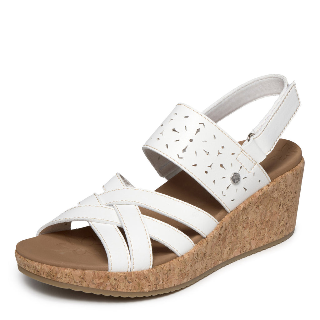 Women's Skechers Arch Fit Beverlee - Natural Era Sandal WHITE 120101-WHT