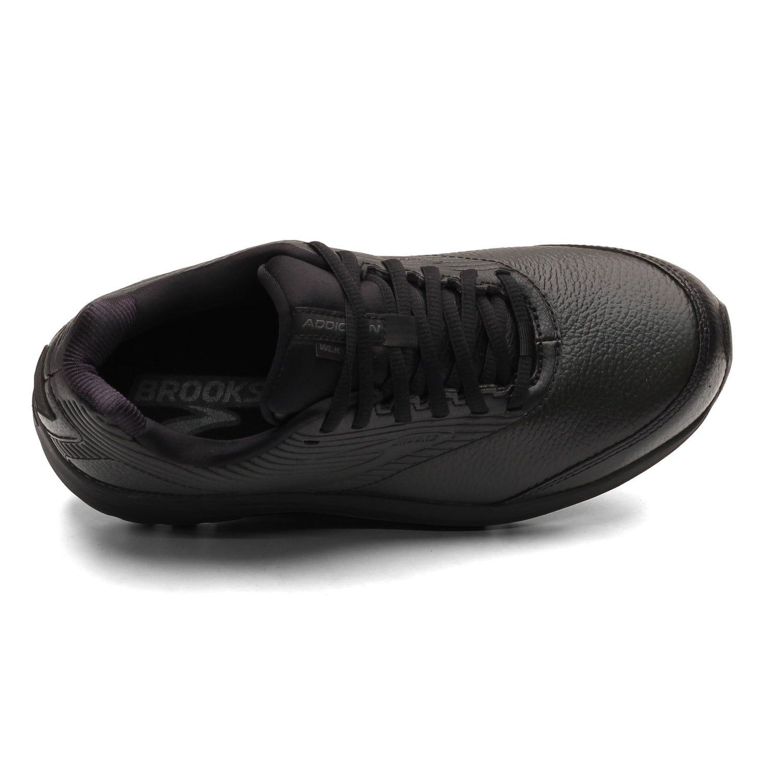 Peltz Shoes  Women's Brooks Addiction Walker 2 Walking Shoe - Wide Width Black/Black 120307 1D 072