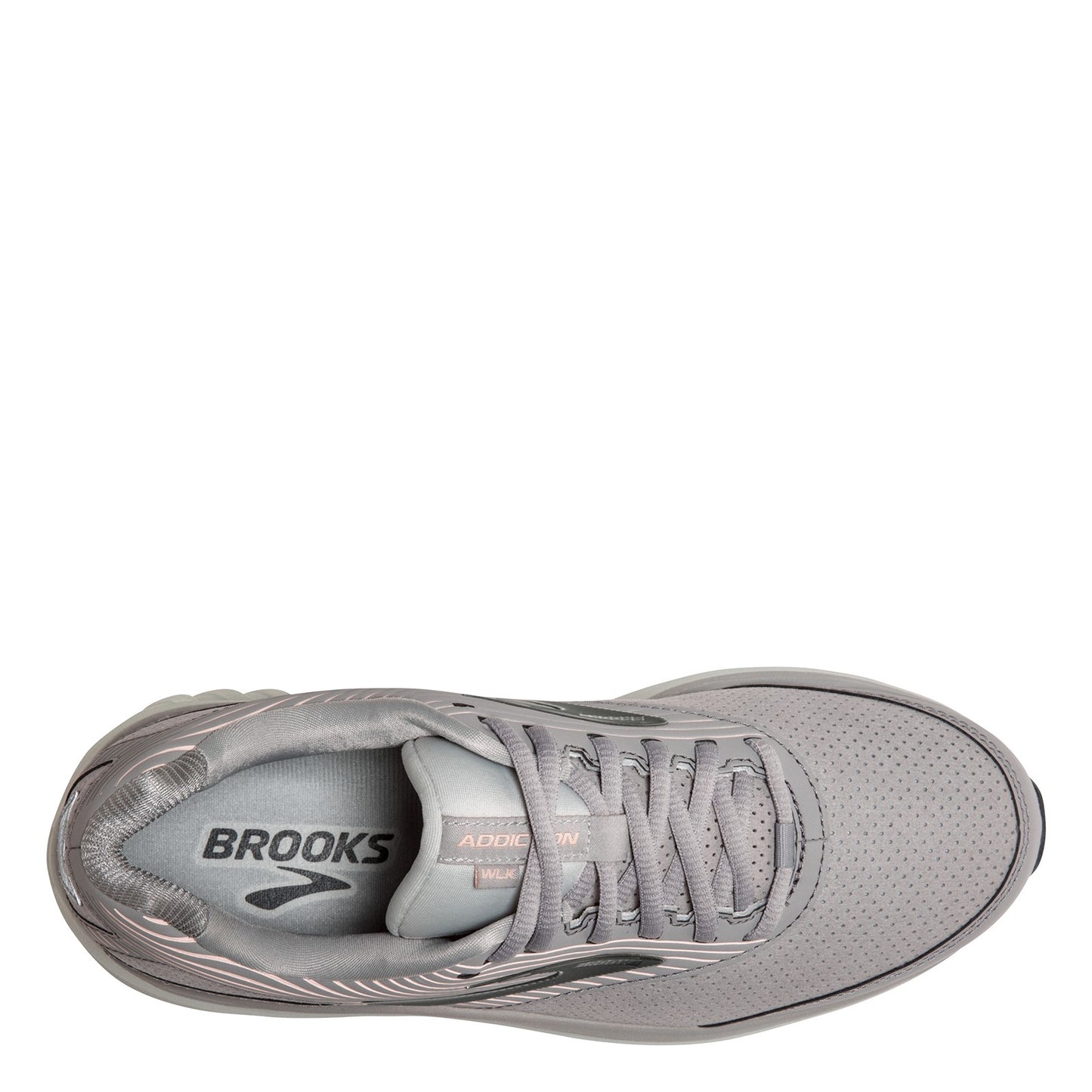 Peltz Shoes  Women's Brooks Addiction Walker 2 Walking Shoe - Wide Width Alloy/Oyster 120308 1D 007