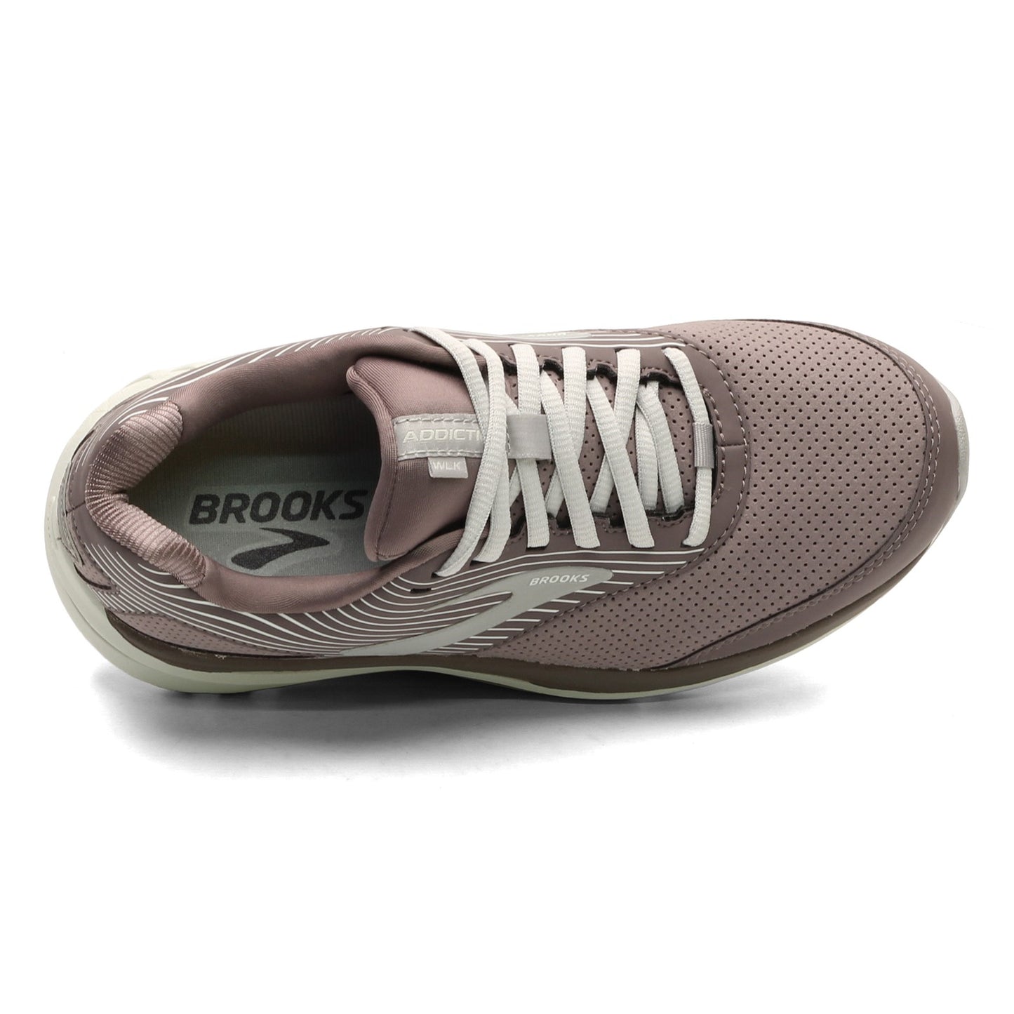 Peltz Shoes  Women's Brooks Addiction Walker 2 Walking Shoe - Wide Width Shark/Alloy 120308 2E 094