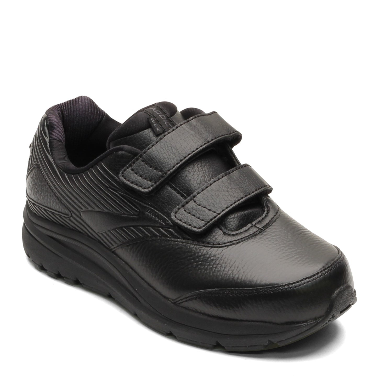 Peltz Shoes  Women's Brooks Addiction Walker V-Strap 2 Walking Shoe - Wide Width Black 120309 1D 072