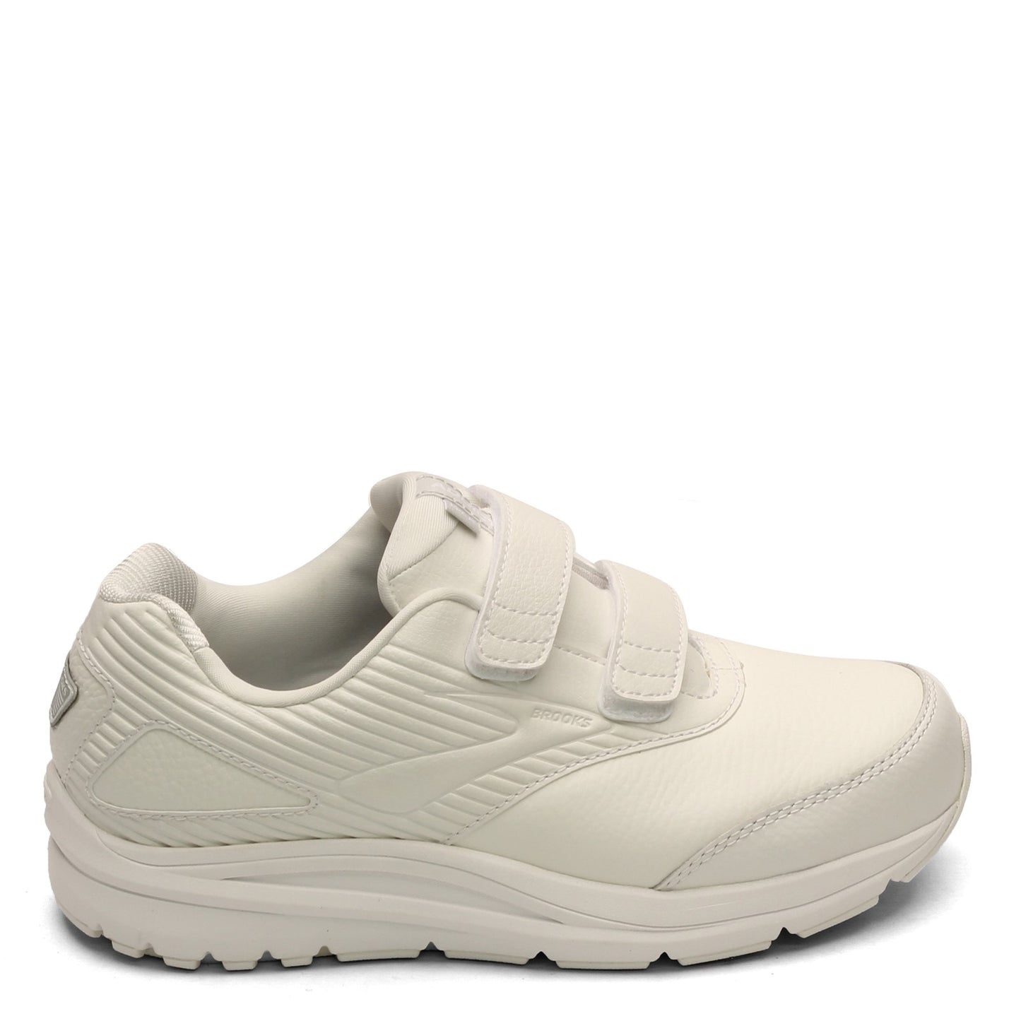 Peltz Shoes  Women's Brooks Addiction Walker V-Strap 2 Walking Shoe - Wide Width White 120309 1D 142