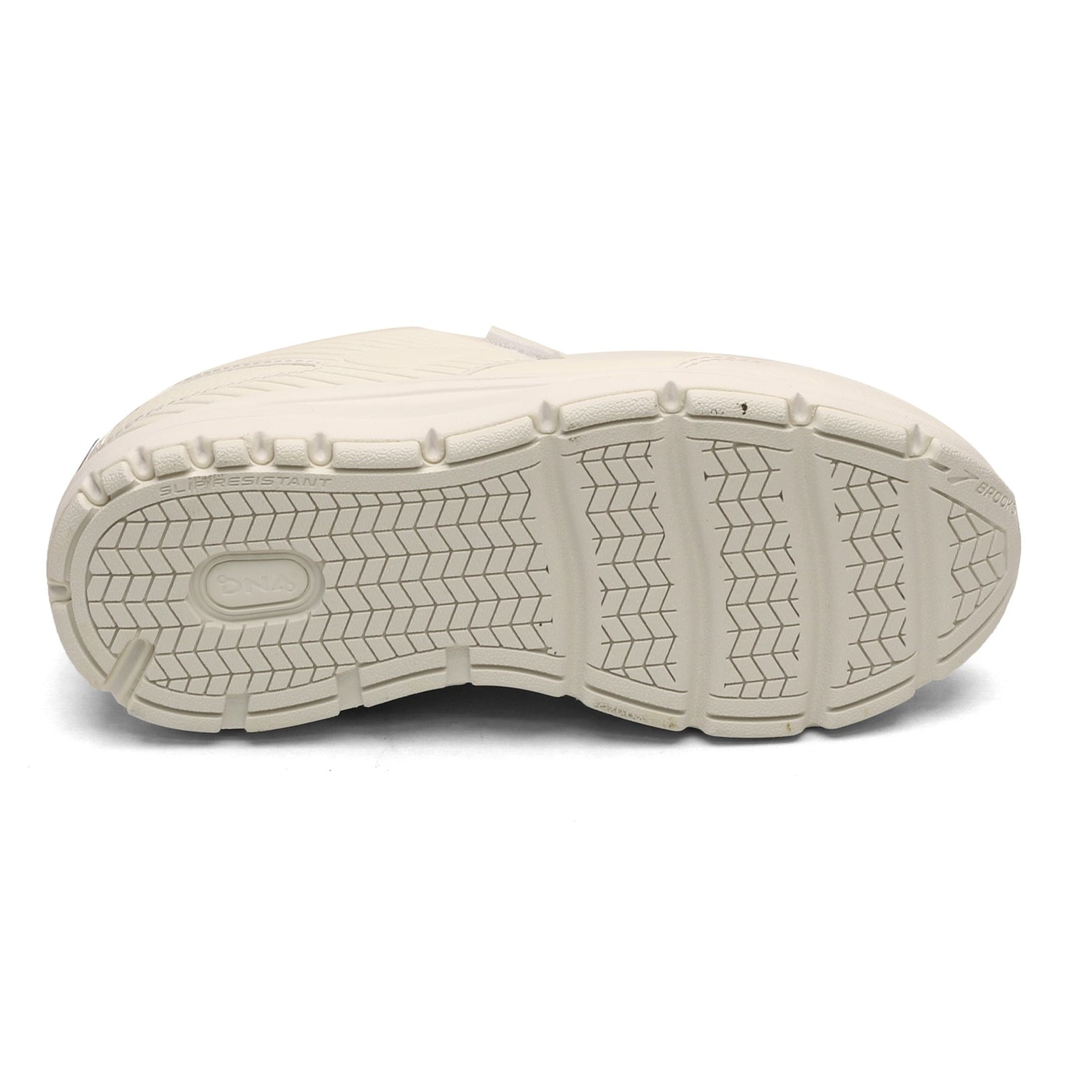 Peltz Shoes  Women's Brooks Addiction Walker V-Strap 2 Walking Shoe - Wide Width White 120309 1D 142