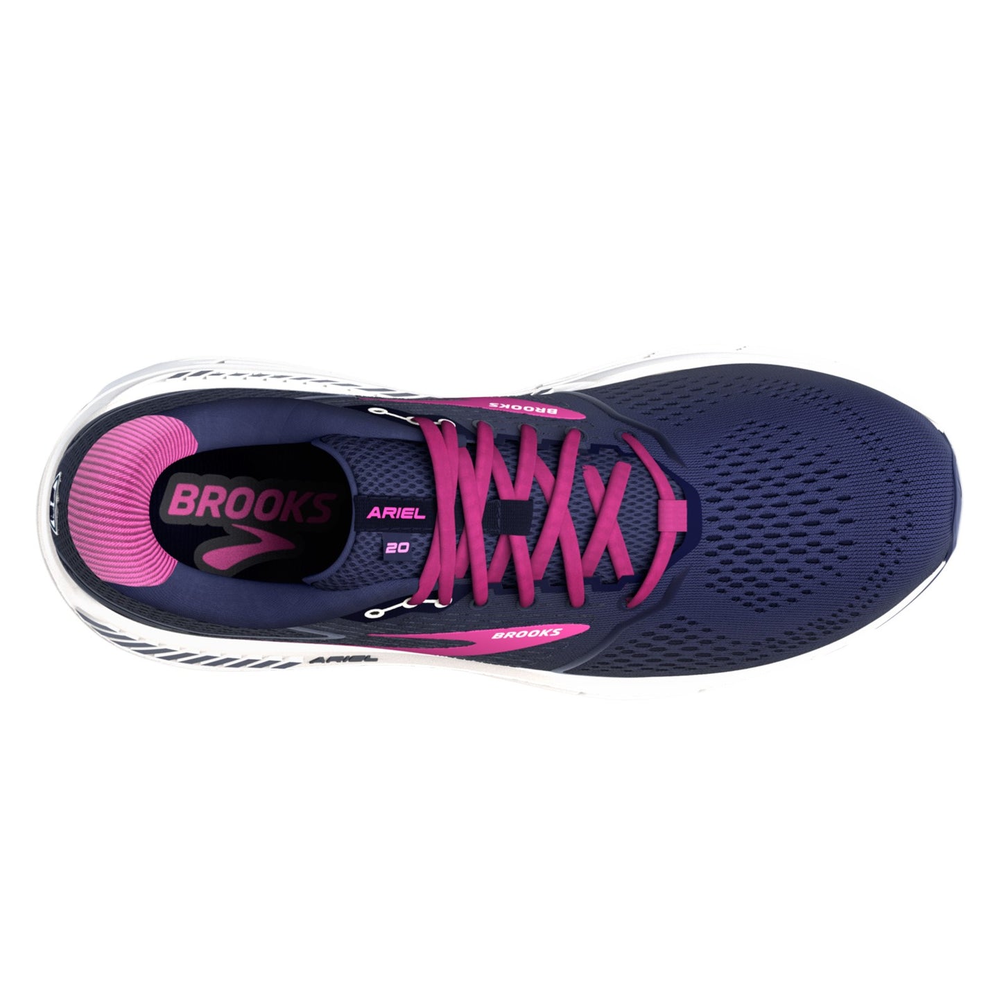 Peltz Shoes  Women's Brooks Ariel 20 Running Shoe - Wide Width Peacoat 120315 1D 491
