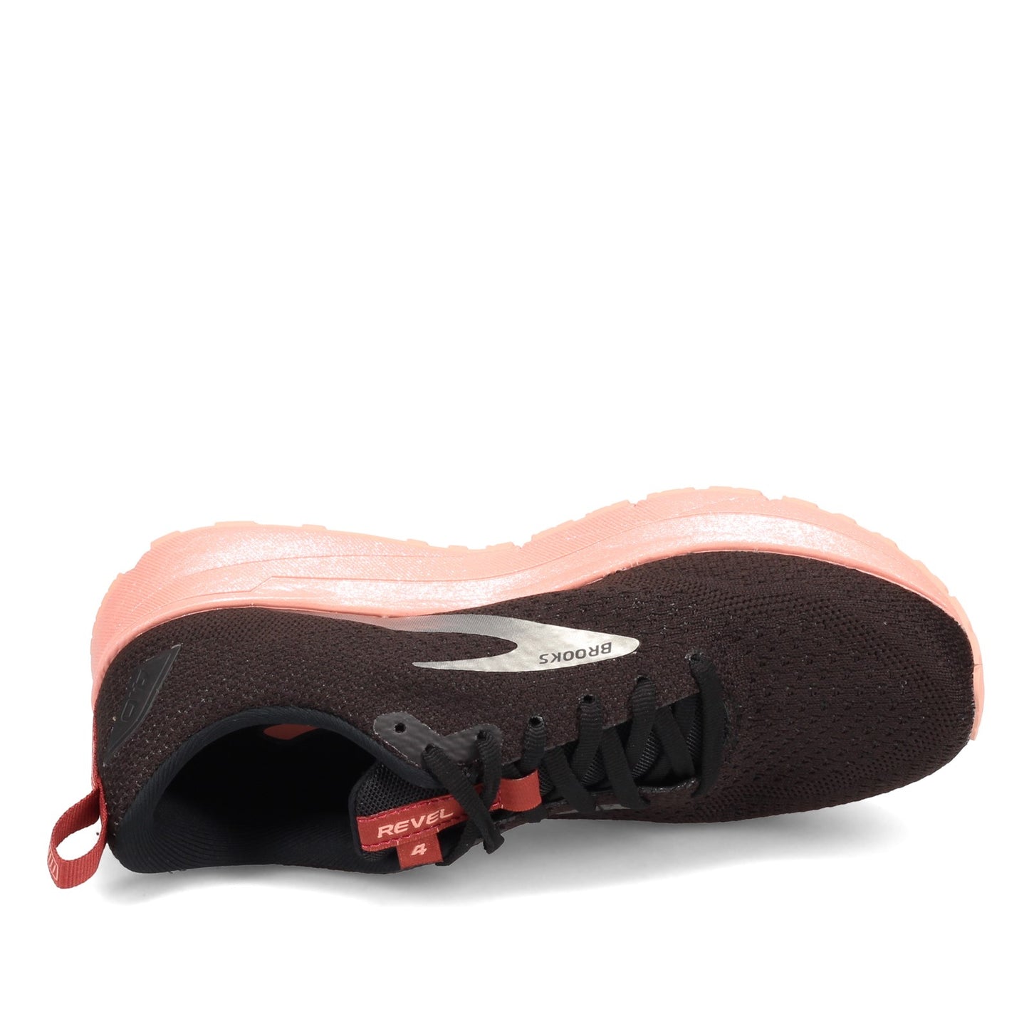 Peltz Shoes  Women's Brooks Revel 4 Running Shoe Black/Marsala/Lobster 120337 1B 024