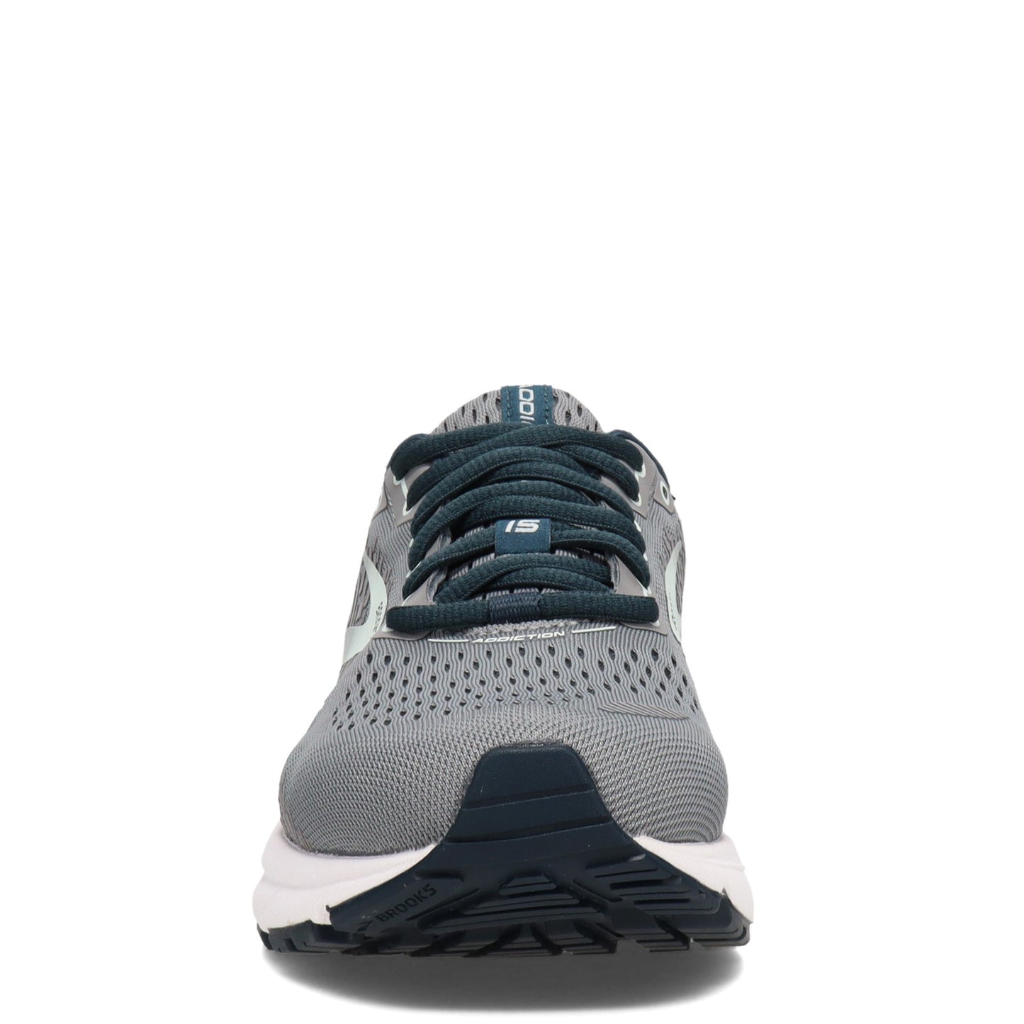 Peltz Shoes  Women's Brooks Addiction GTS 15 Running Shoe Grey/Navy 120352 1B 099