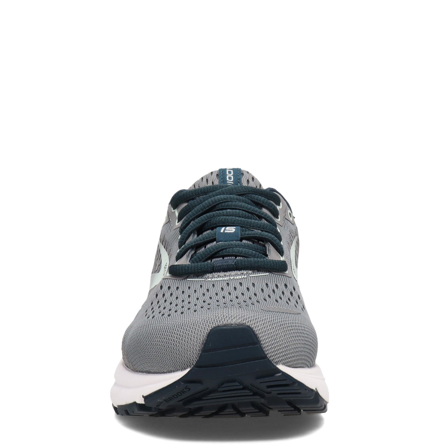 Peltz Shoes  Women's Brooks Addiction GTS 15 Running Shoe Grey/Navy 120352 1B 099