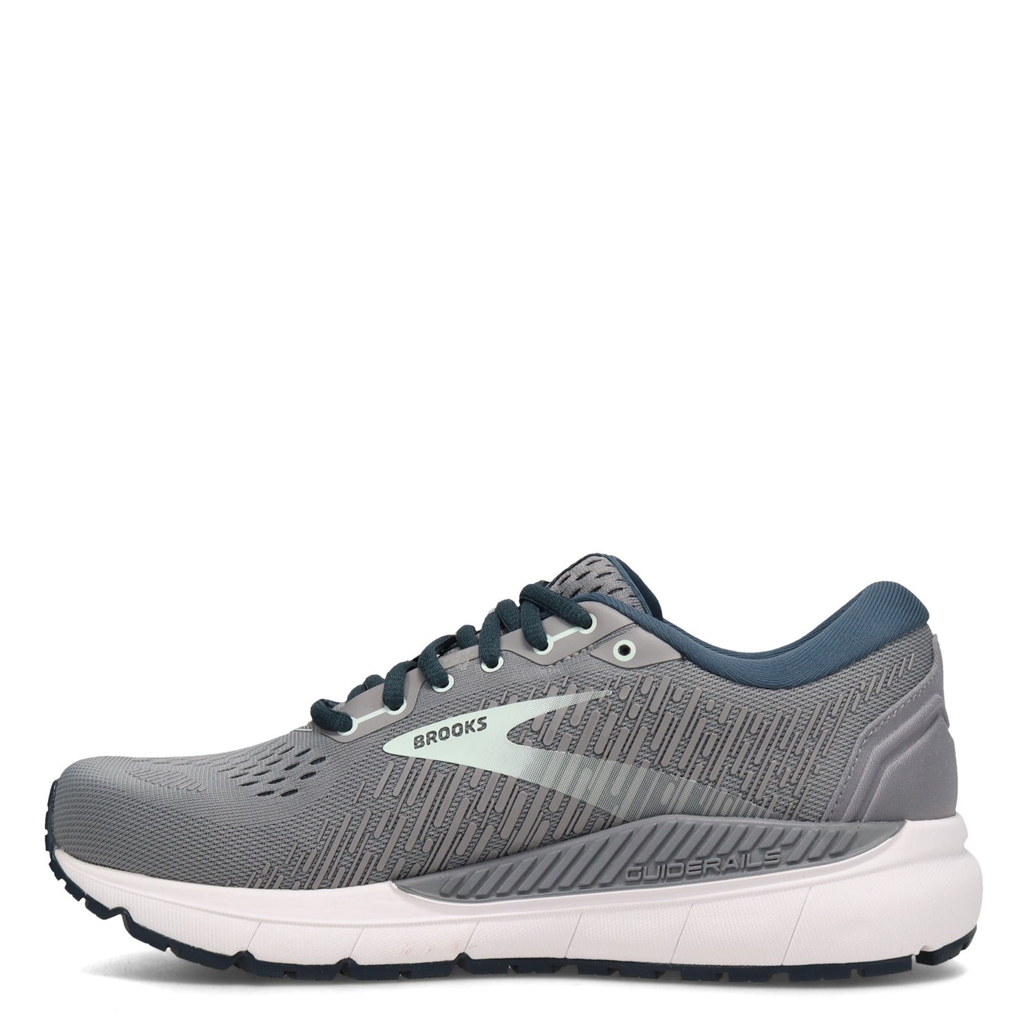 Peltz Shoes  Women's Brooks Addiction GTS 15 Running Shoe Grey/Navy 120352 1B 099