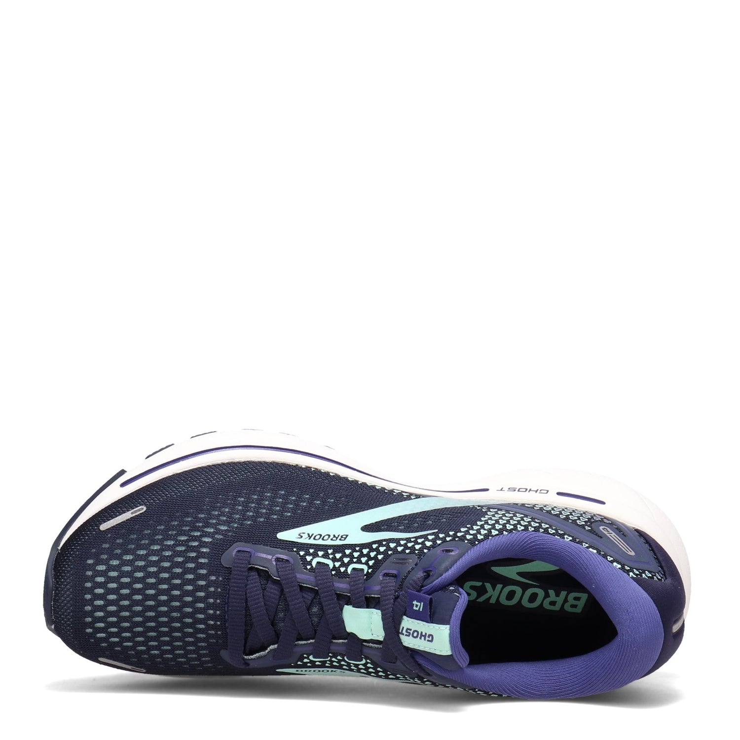 Peltz Shoes  Women's Brooks Ghost 14 Running Shoe Peacoat/Yucca/Navy 120356 1B 446