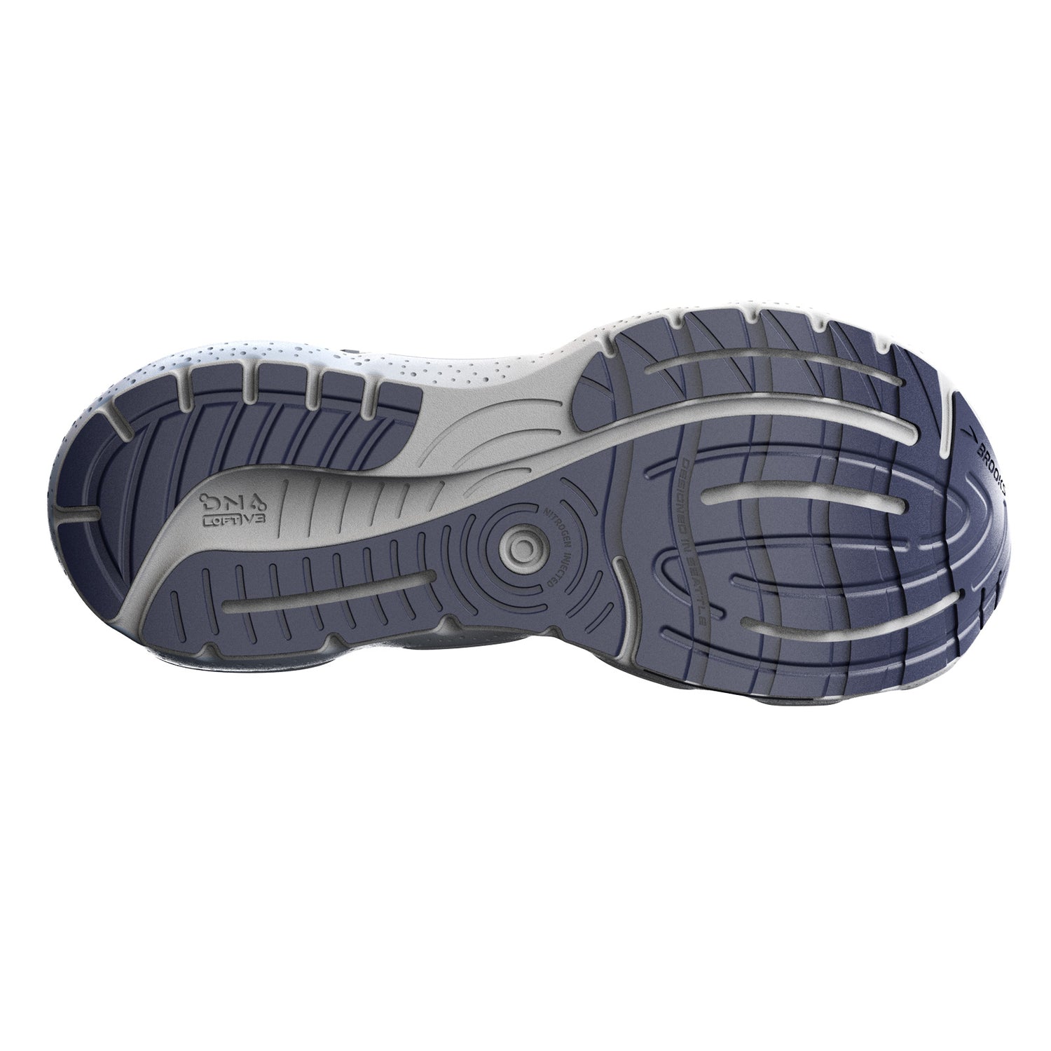 Peltz Shoes  Women's Brooks Glycerin GTS 20 Running Shoe Light Blue/Peacoat 120370 1B 416