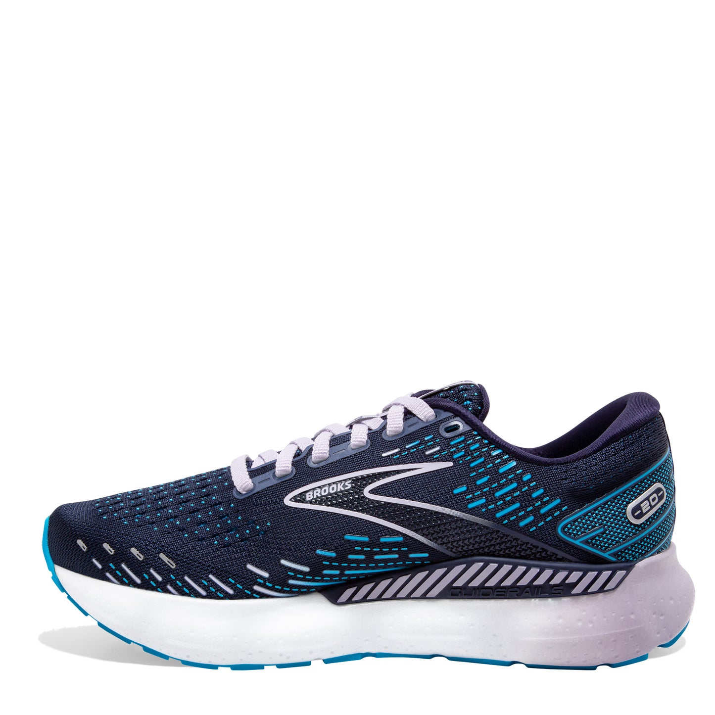 Peltz Shoes  Women's Brooks Glycerin GTS 20 Running Shoe - Wide Width Peacoat/Ocean 120370 1D 499