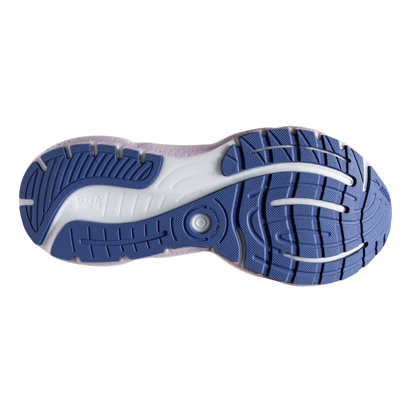 Peltz Shoes  Women's Brooks Glycerin 20 Stealth Fit Running Shoe Blue/Lilac 120372 1B 402