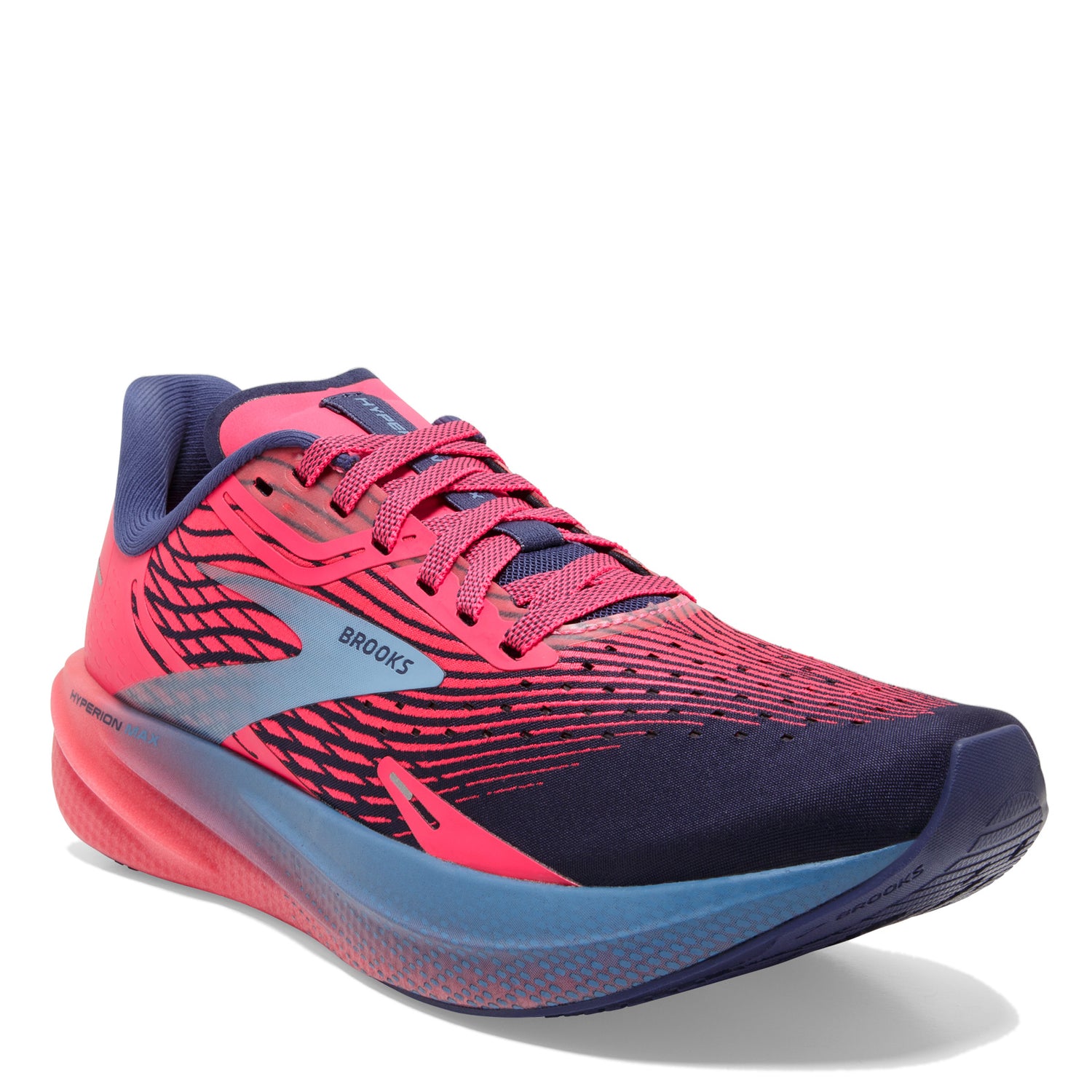 Peltz Shoes  Women's Brooks Hyperion Max Running Shoe Pink/Cobalt/Bliss 120377 1B 659