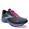 Peltz Shoes  Women's Brooks Ghost 15 Running Shoe Black/Blue/Aruba 120380 1B 079
