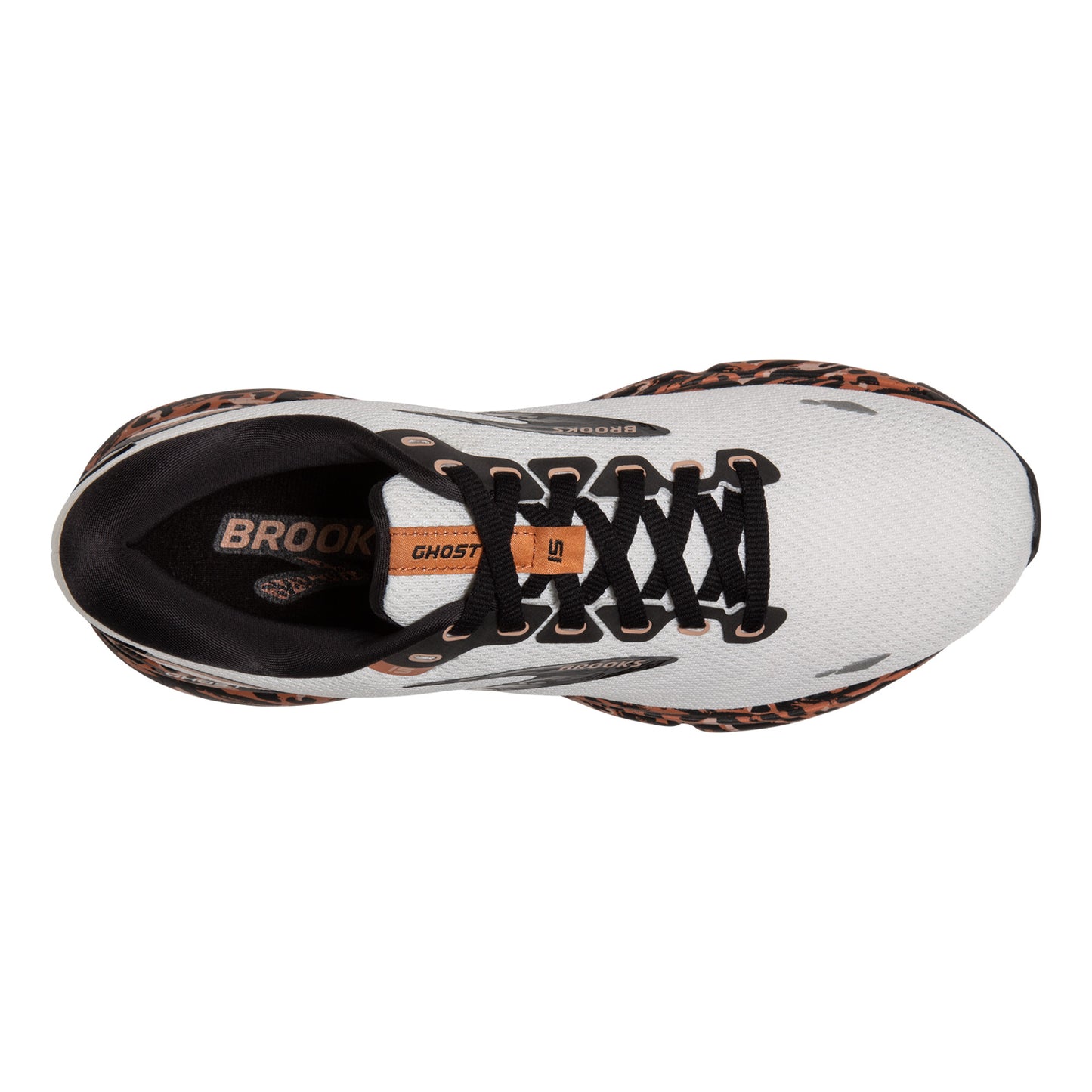 Peltz Shoes  Women's Brooks Ghost 15 Running Shoe Sunburn/Maple/Black 120380 1B 103
