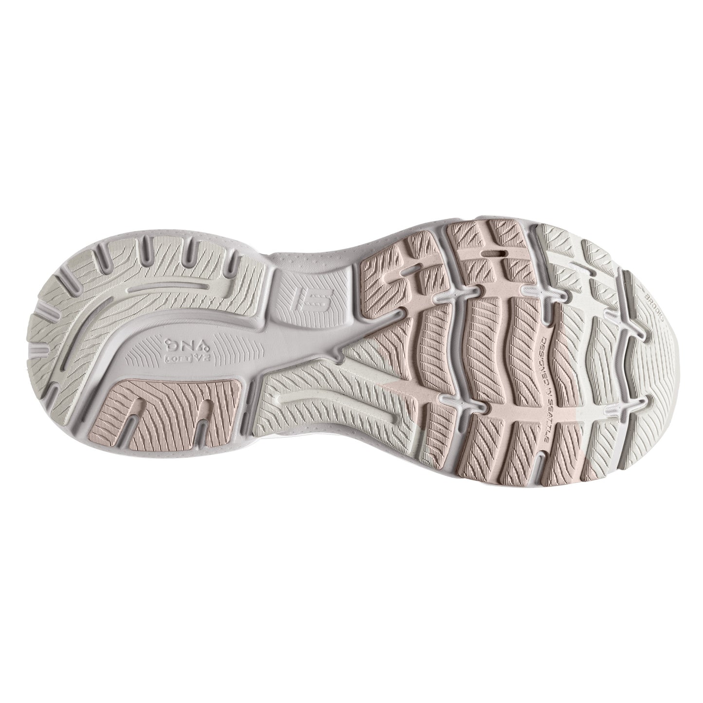 Peltz Shoes  Women's Brooks Ghost 15 Running Shoe White/Grey/Glass 120380 1B 189