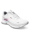 Peltz Shoes  Women's Brooks Ghost 15 Running Shoe White/Oyster/Viola 120380 1B 195